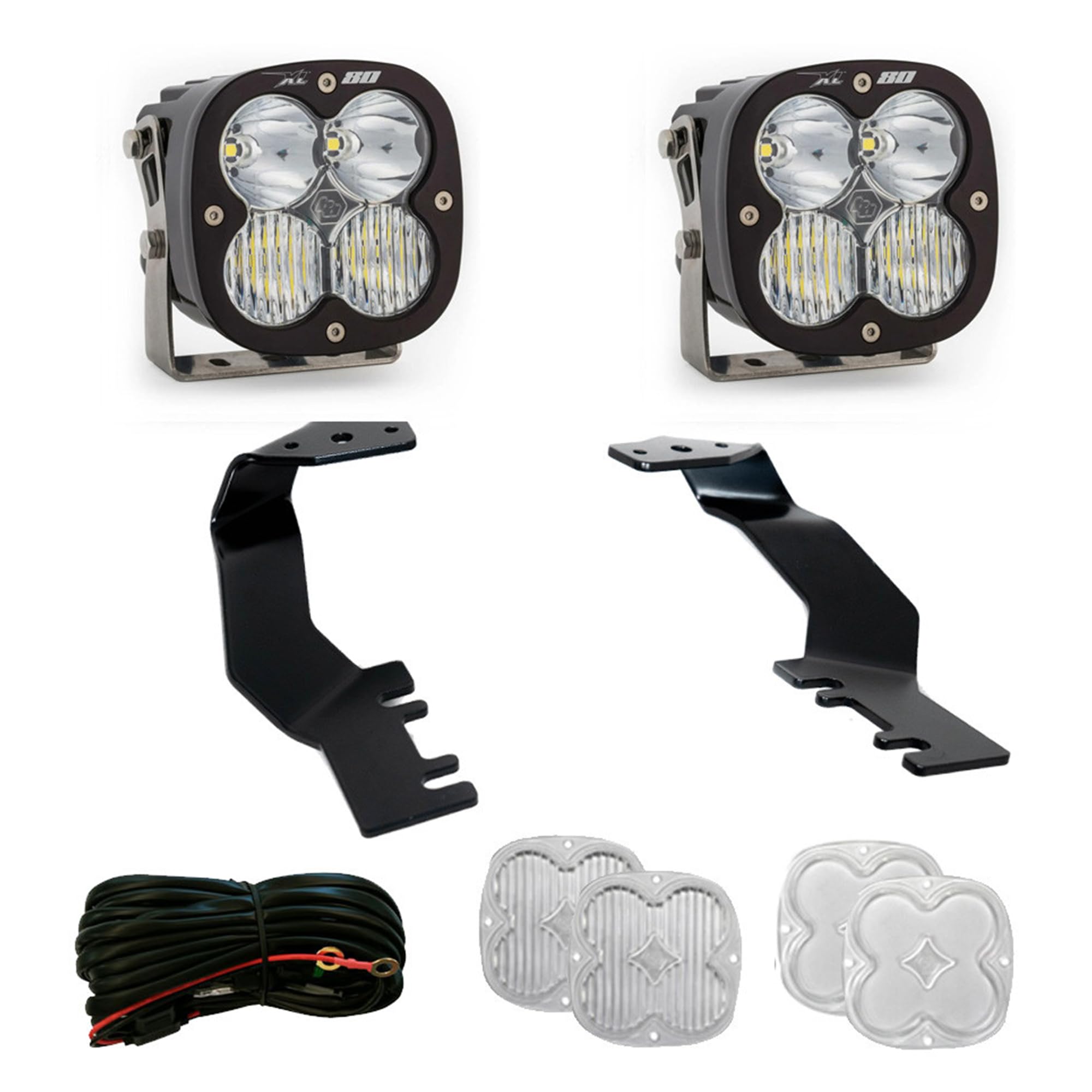 Baja Designs A-Pillar Light Kit XL80 for Toyota Tundra, Sequoia Truck - 2 PCS LED with Wiring Harness