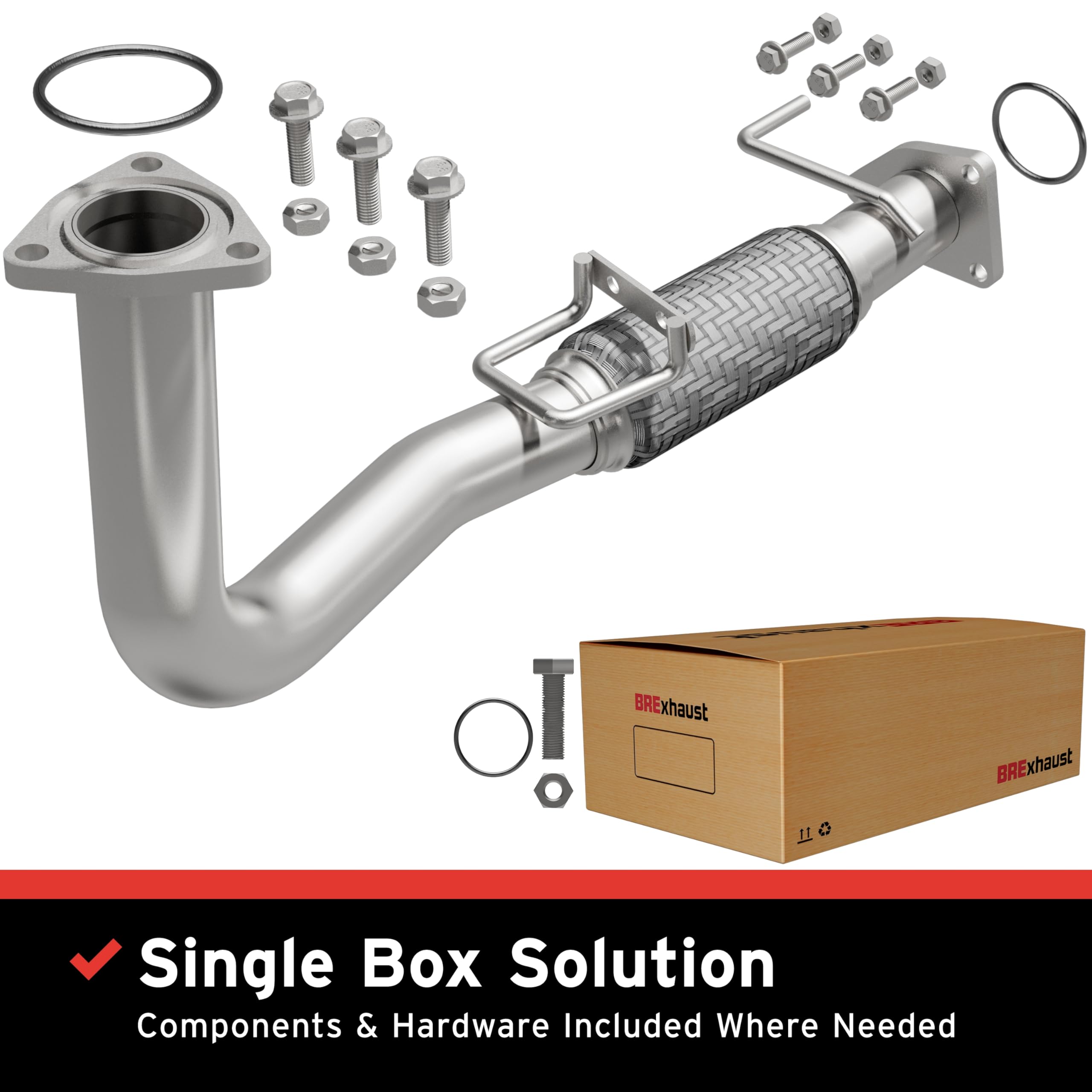Replacement BRExhaust Front Pipe Kit 107-0028: Direct-Fit, Compatible with 98-02 Accord 2.3L