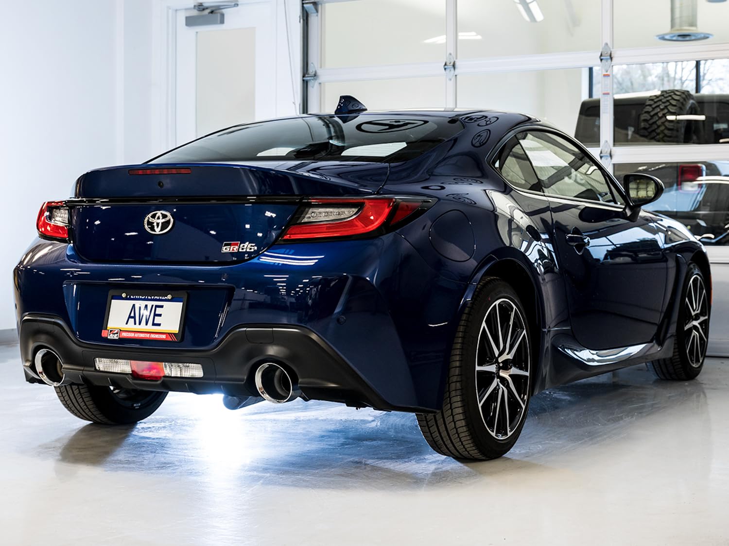 Subaru BRZ/ AWE Toyota GR86/ Toyota 86 Track Edition Cat-Back Exhaust- Chrome Silver Tips