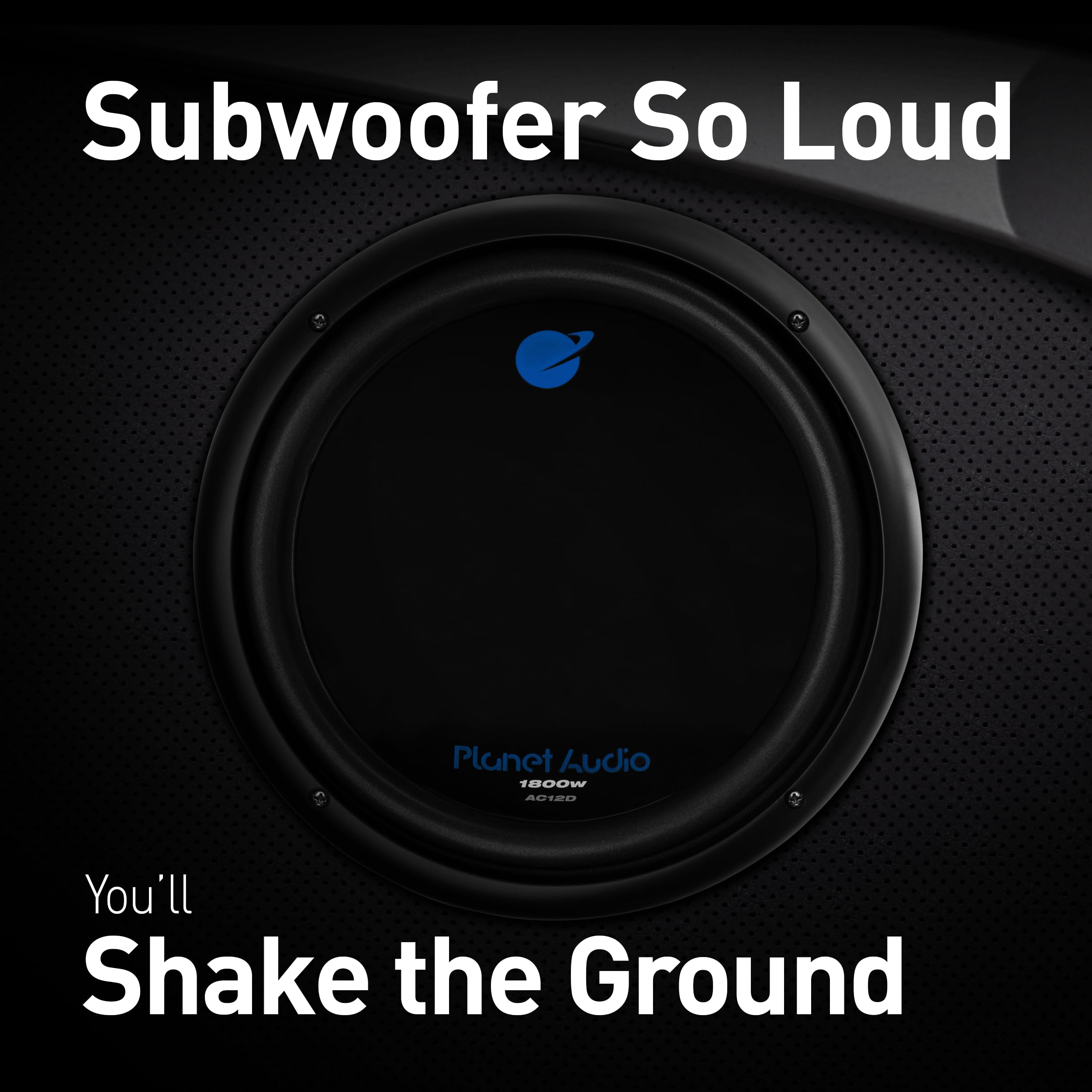 Anarchy Series Planet Audio AC12D 12 Inch Car Subwoofer - 1800 Watts Max, Dual 4 Ohm Voice Coil, Sold Individually