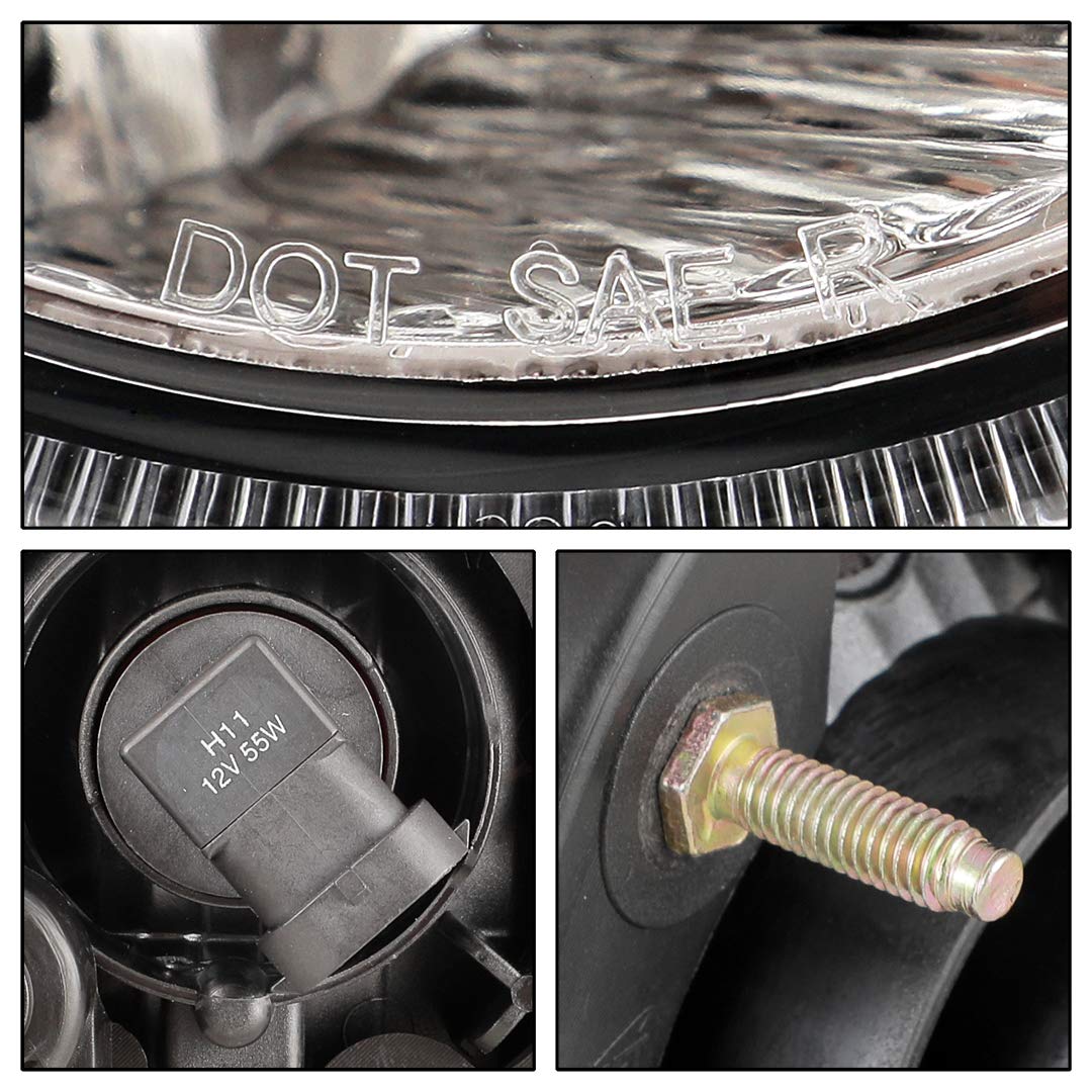 Winjet WJ30-0558-09 Fog Light Replacement Pair 2013-2016 Subaru Outback Left & Right Driver Passenger Side OE Fitment Bulbs Included - Clear Lens