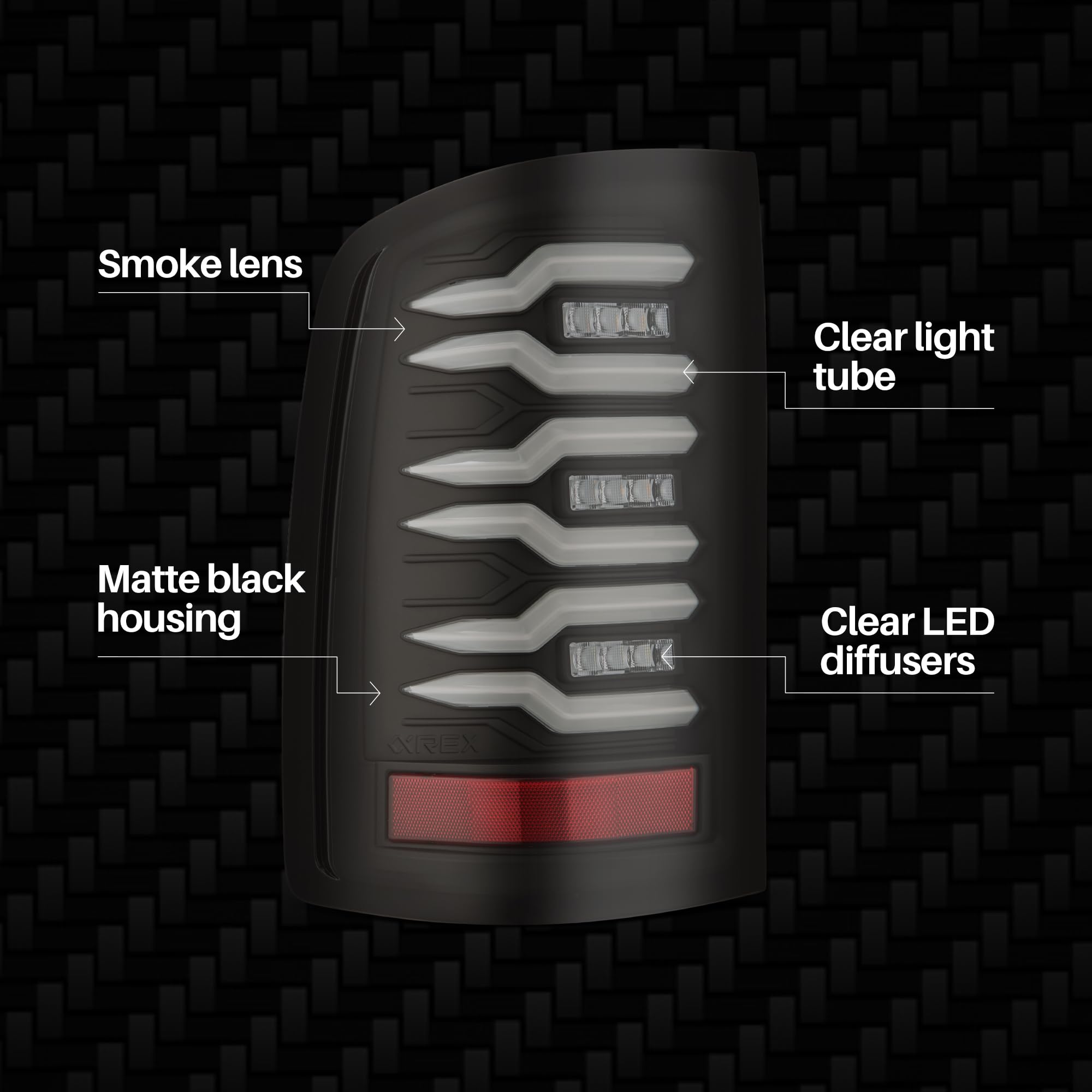 Tail Lights AlphaRex Compatible With 07-14 GMC Sierra LUXX-Series LED Black