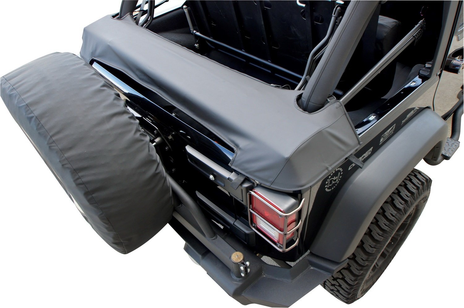 Soft Top Storage Boot RAMPAGE PRODUCTS for Factory and Replacement Soft Tops | Black Diamond, Vinyl | 960435 | Fits 2007-2018 Jeep Wrangler JKU 4-Door