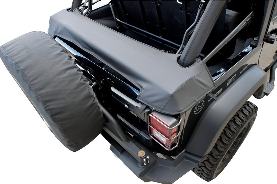 Soft Top Storage Boot RAMPAGE PRODUCTS for Factory and Replacement Soft Tops | Black Diamond, Vinyl | 960435 | Fits 2007-2018 Jeep Wrangler JKU 4-Door