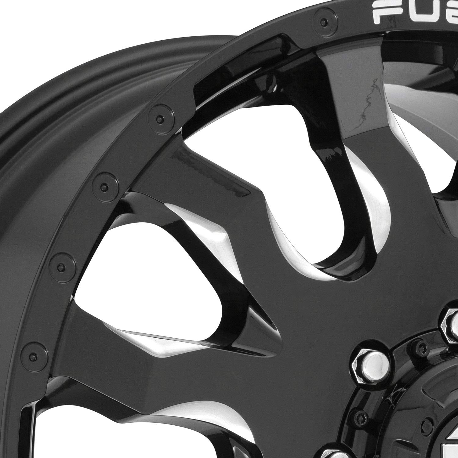 20x8.25 D673 BLITZ, Bolt Pattern: 8x6.5/, Offset: -240, GLOSS BLACK MILLED, set of 1