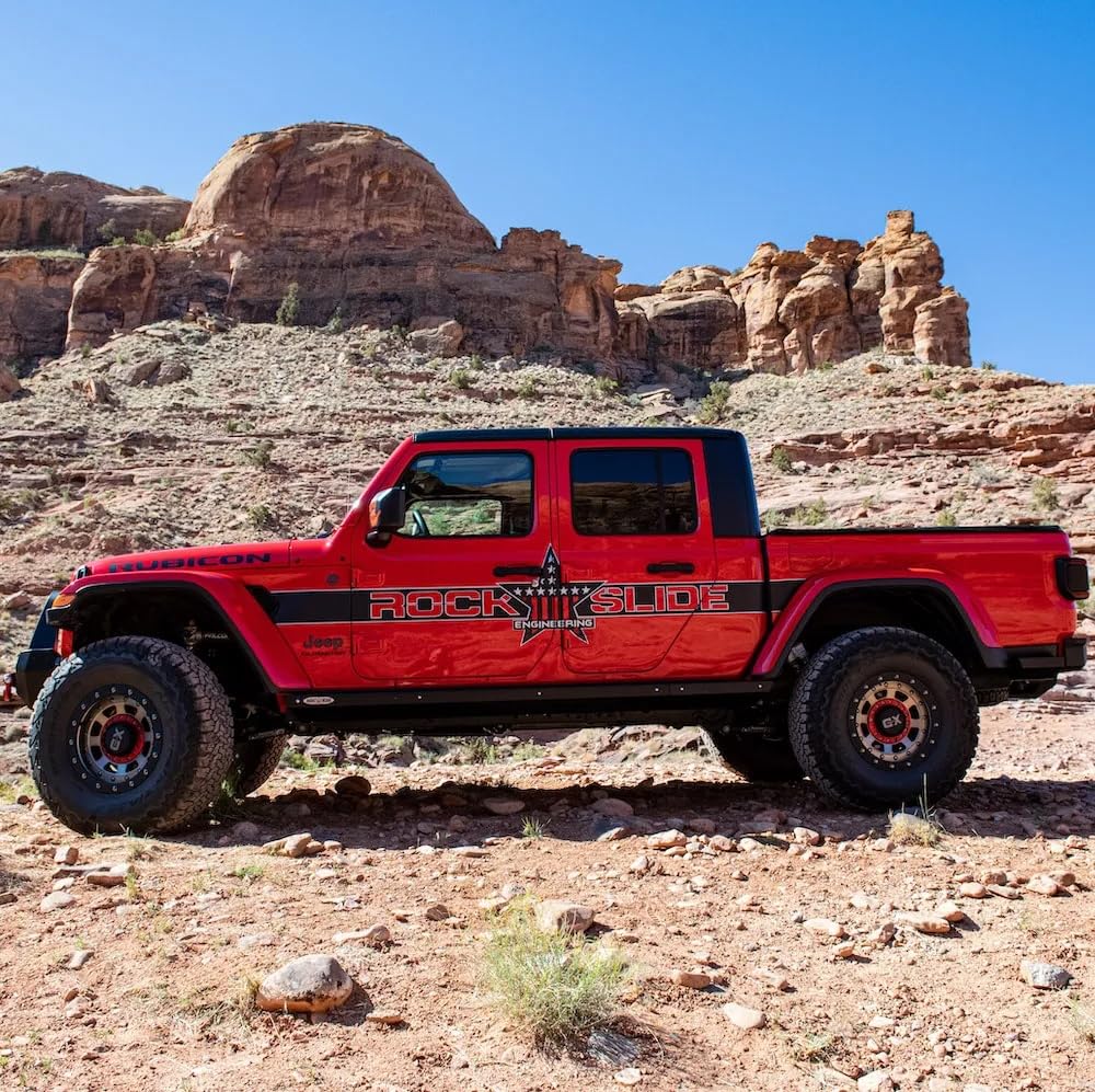 Step Slider Rock Slide Engineering w/Power Step for Jeep Gladiator JT 2020-2023 (4 Door), BD-SS-300-JT4