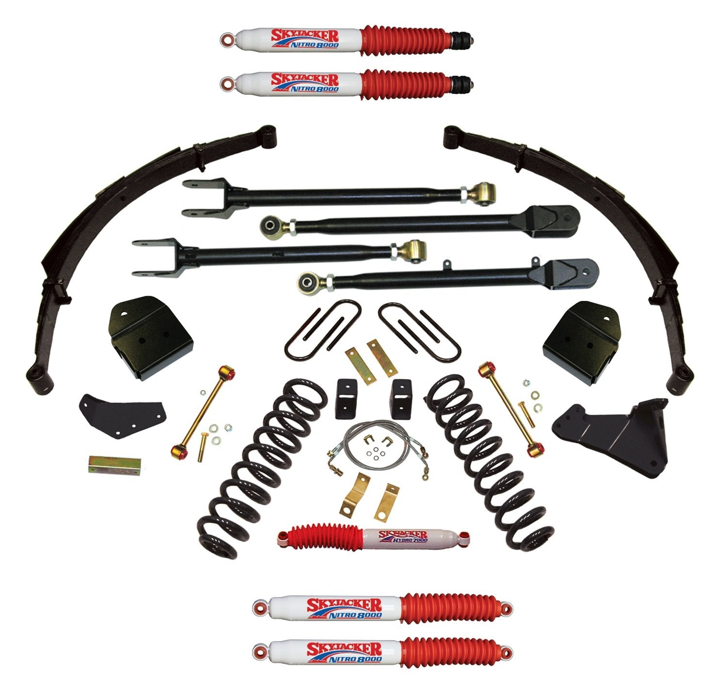 Skyjacker Suspension Lift Kit F84024KSH-N w/Shock Nitro Shocks 4 in. Lift 4-Link Conversion