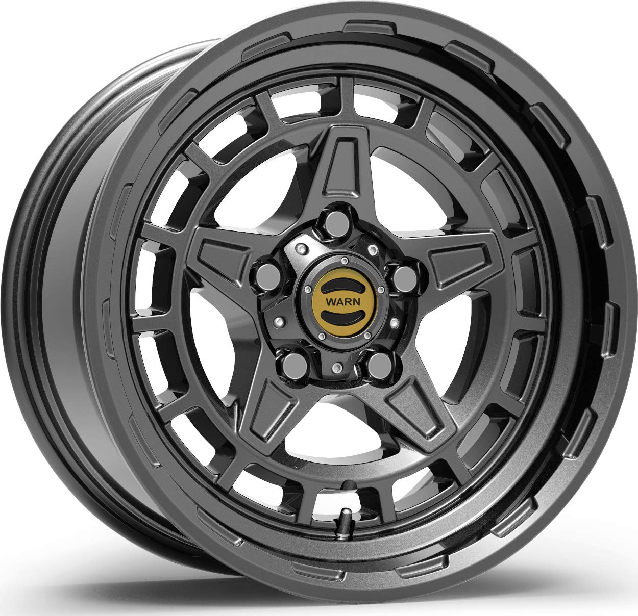 WARN Epic Wheels 106688, Fits: Jeep Wrangler JL, JK and Gladiator JT - Diamond Cutter, Gunmetal Grey