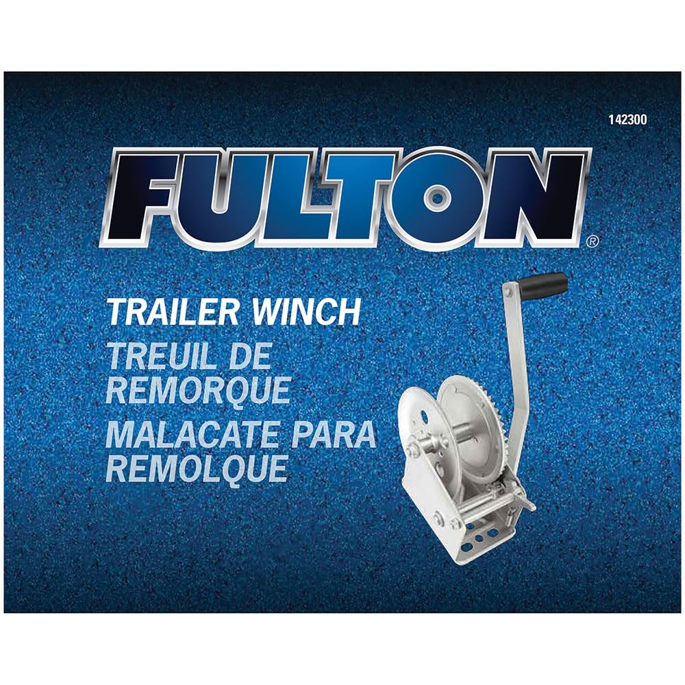 Trailer Fulton 142300 Winch, Single-Speed, 1,800 lbs. Capacity, No Strap