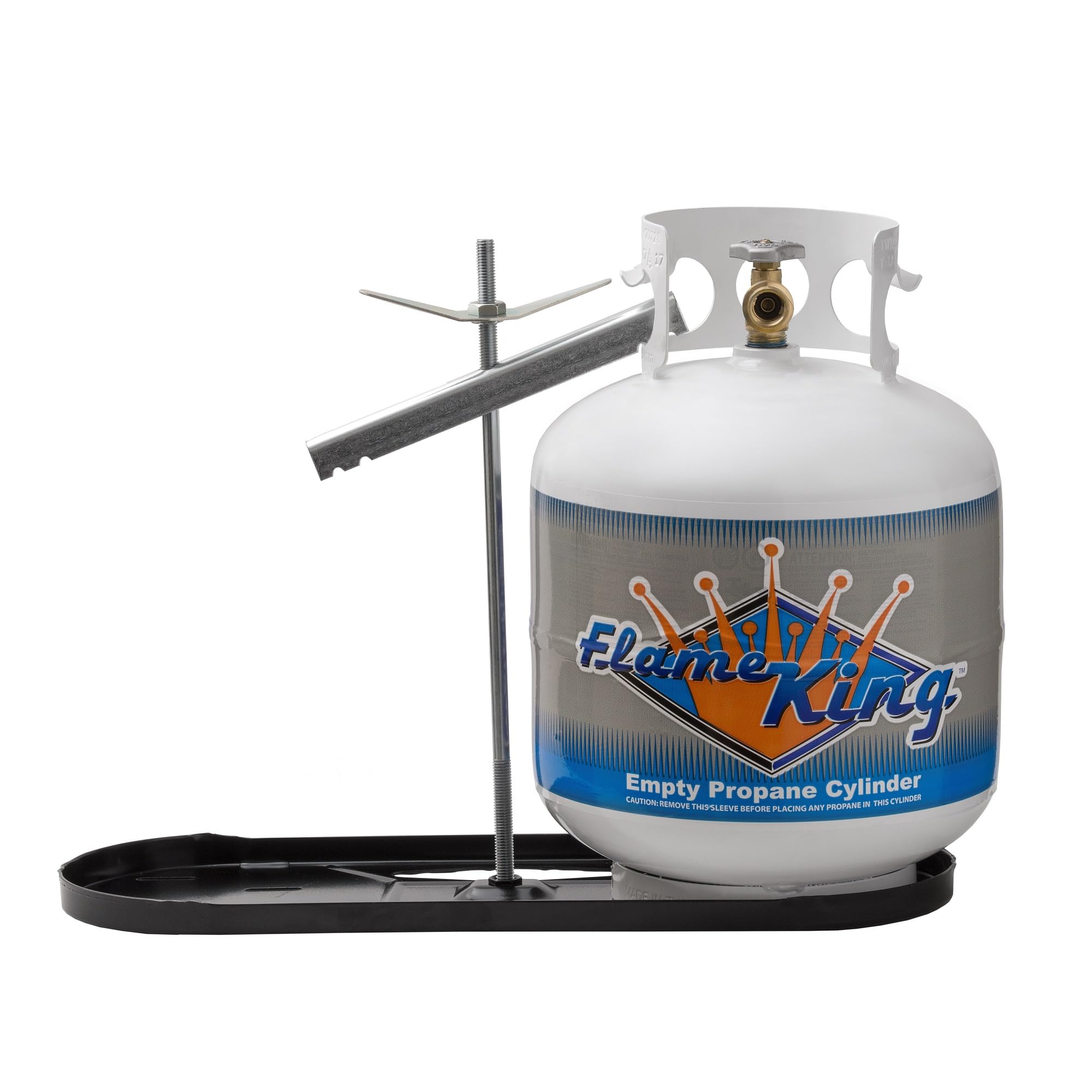 Dual Flame King RV Propane Tank Cylinder Rack for Trailers and RVs for 20lb Tanks - KT20MNT (Tanks Sold Separately)