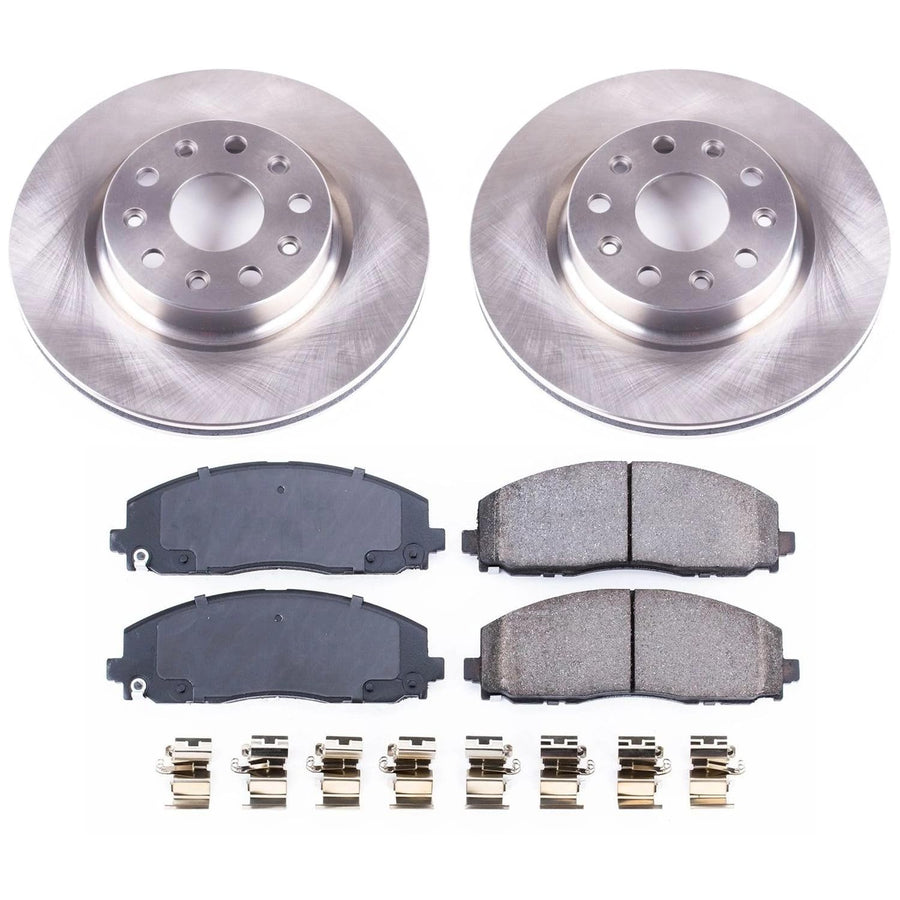 Power Stop Autospecialty KOE7941 Front Replacement Brake Kit-OE Brake Rotors & Ceramic Brake Pads For Jeep Wrangler 2018-2022 [Model Specific]