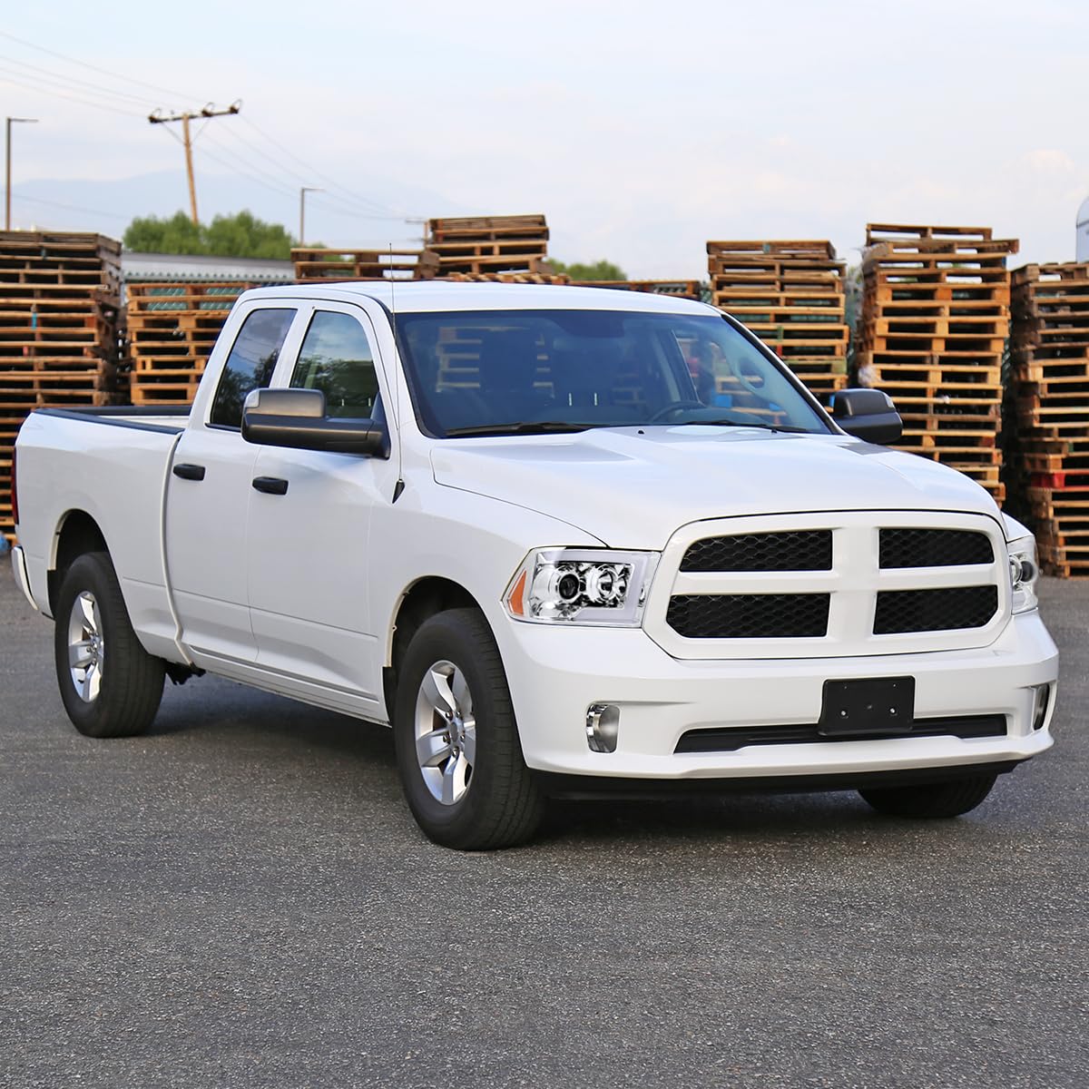 Chrome Projector Headlights SPEC-D TUNING w/Sequential Switchback LED Signal Compatible with 2009-18 Dodge RAM 1500/2500/3500, 2019-24 Dodge RAM 1500 Left + Right Pair Headlamps Assembly