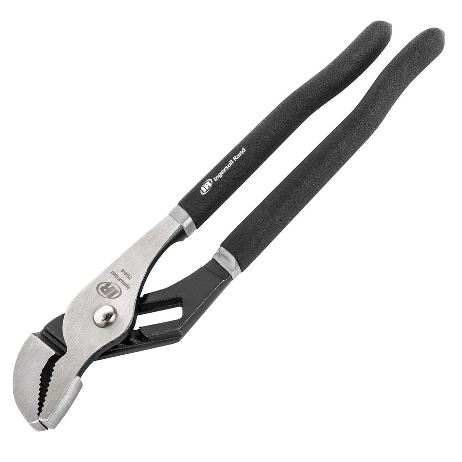 9-1/2" Ingersoll Rand Groove Joint Pliers – Forged Chrome Moly Steel, Precision Machined Jaws, Induction Hardened Cutting Edges, Textured Double-Injection Grip – 755608