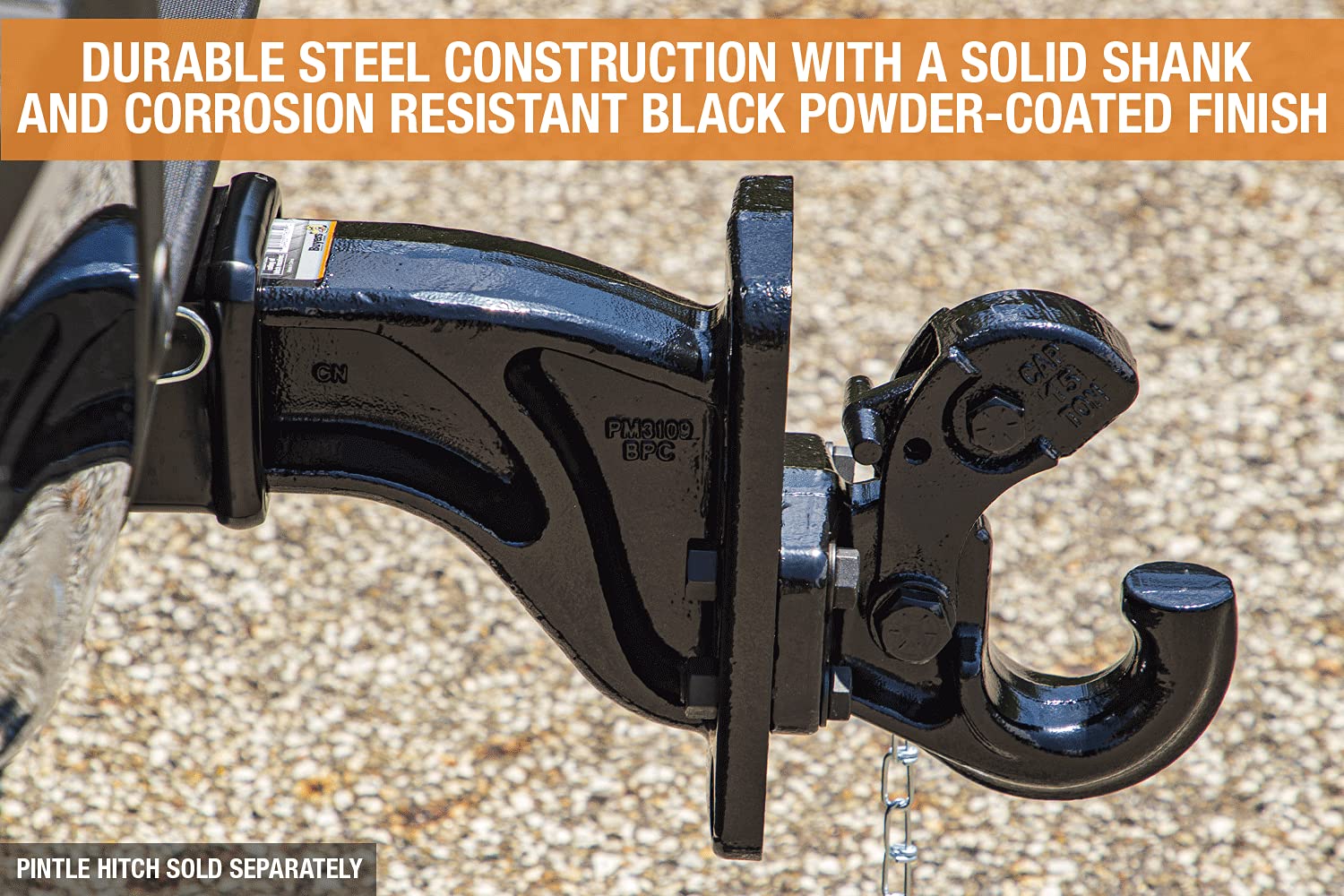PM3109 Buyers Products Pintle Hook Mount – 4 Position Adjustable Trailer Hitch Receiver for 3 Inch Trucks, 30,000 lb MGTW – Heavy-Duty Tow Hitch, 6,000 MVL Rated, 10"