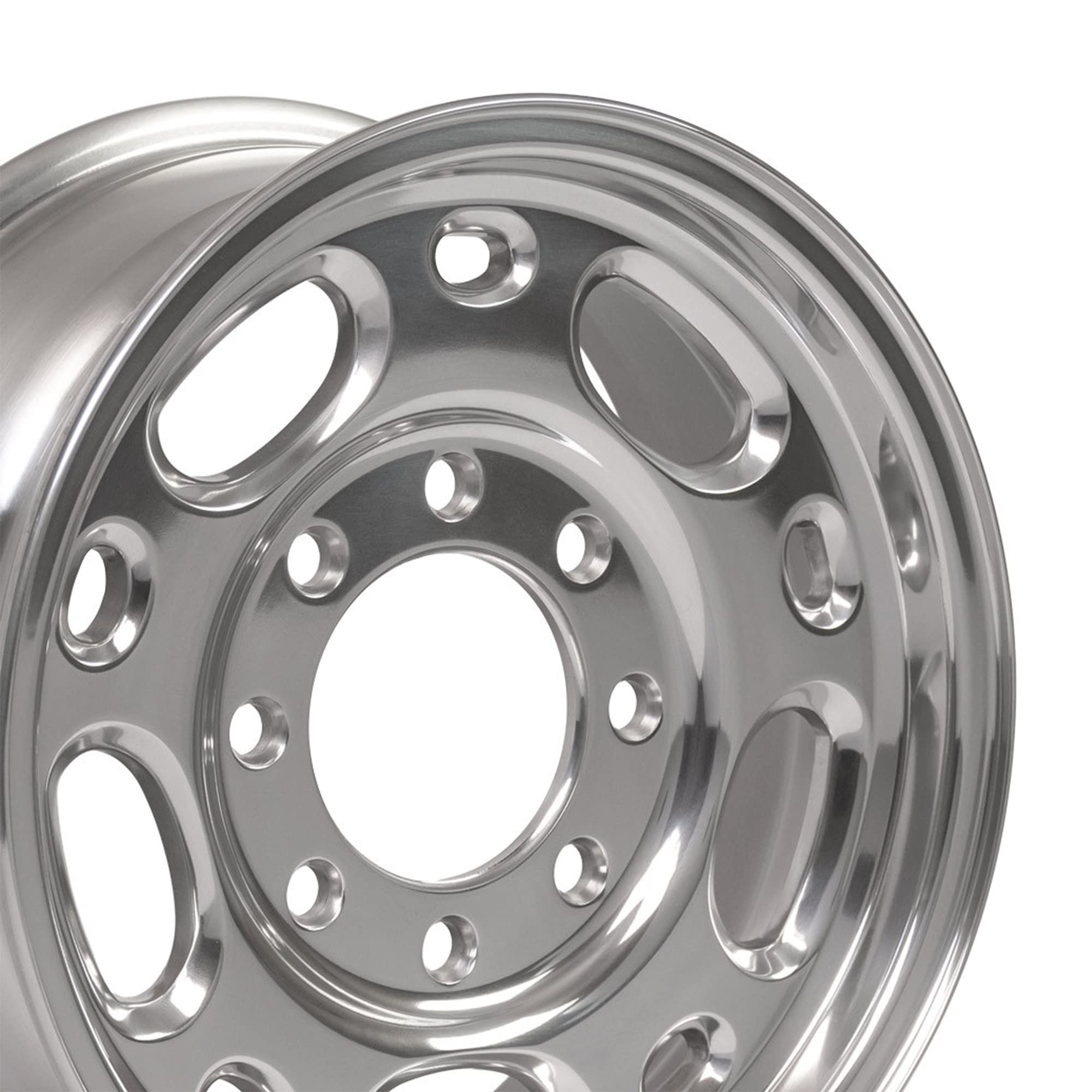 CV82 OE Wheels 16" Replica Wheel CV82 Fits Chevrolet 8 Lug Suburban Rim 16x6.5 Polished Wheel