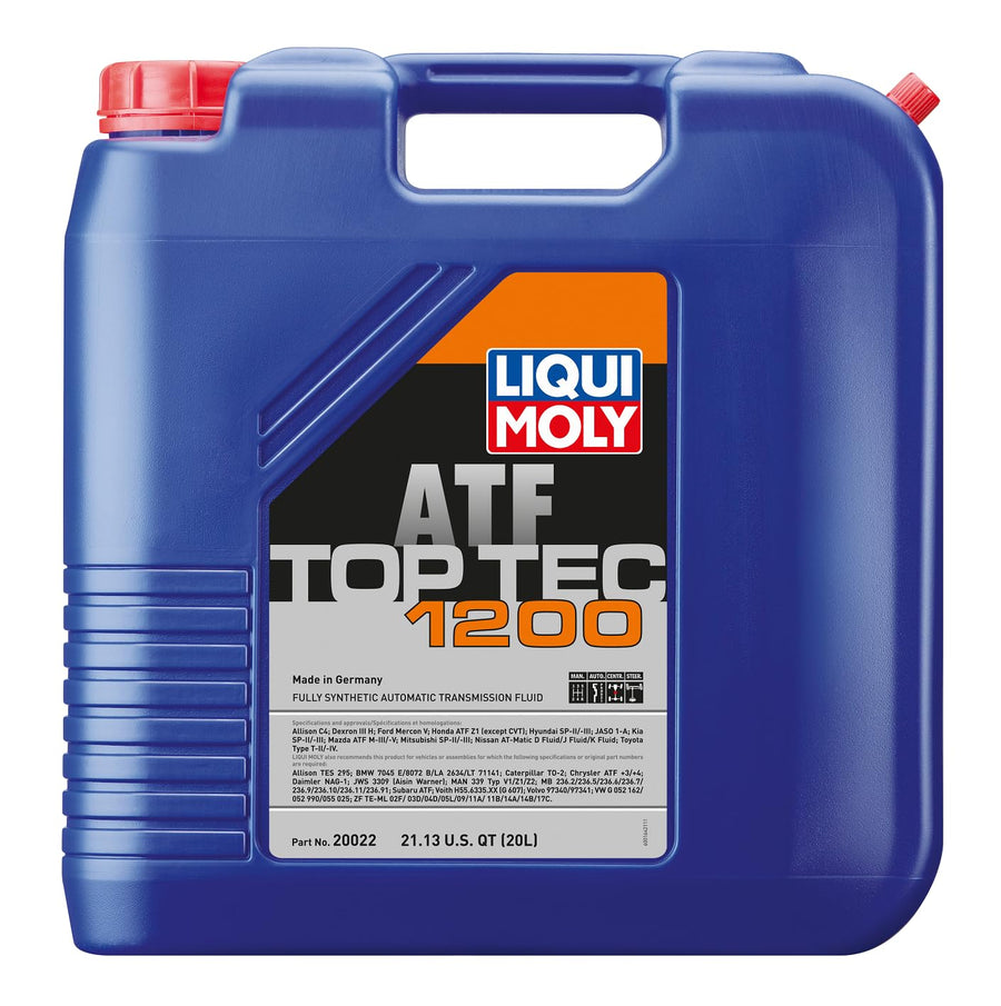 LIQUI MOLY ATF Top Tec 1200 | 20 L | Gear oil | Hydraulic oil | SKU: 20022