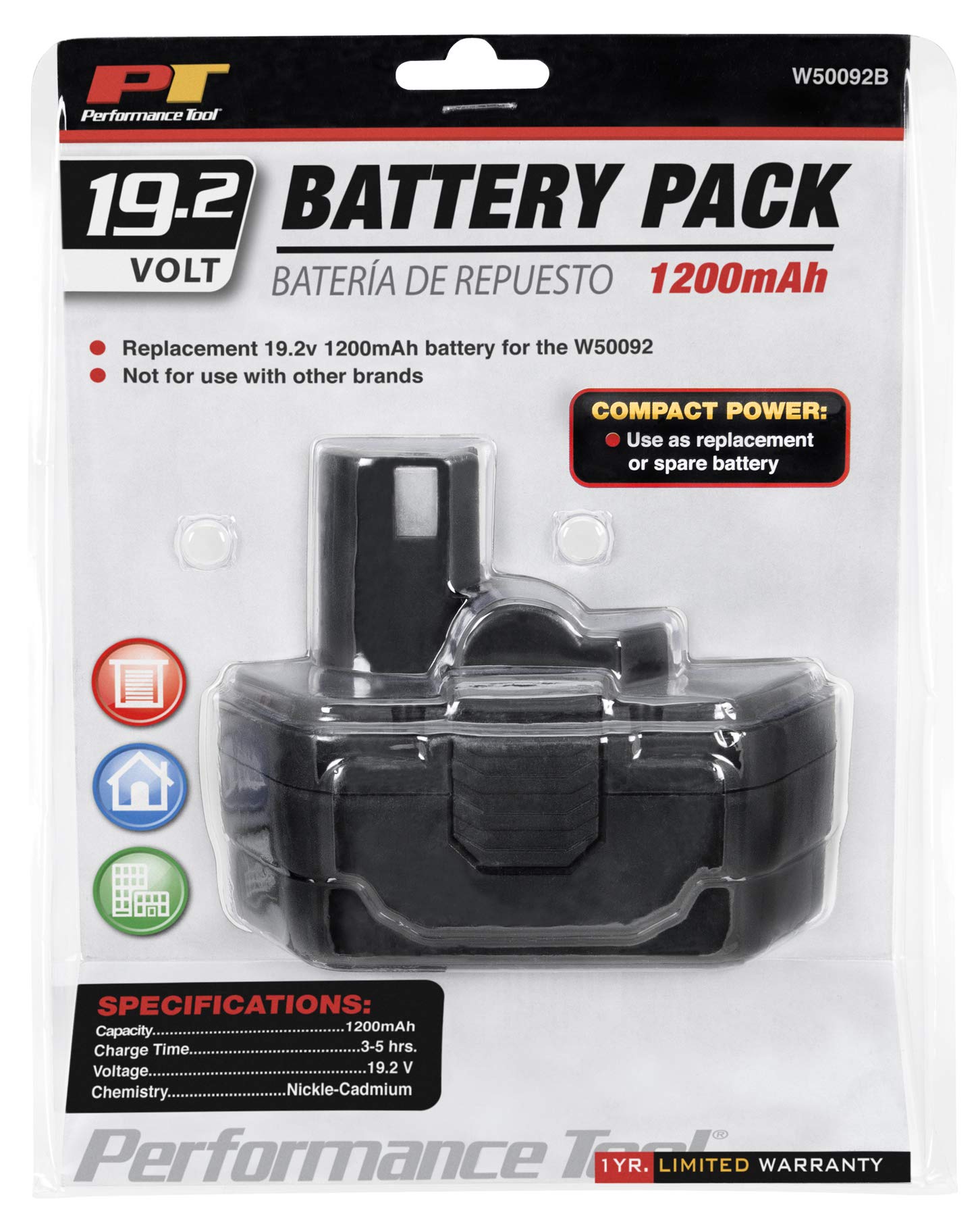 W50092B Performance Tool 19.2 V Battery Pack for W50092