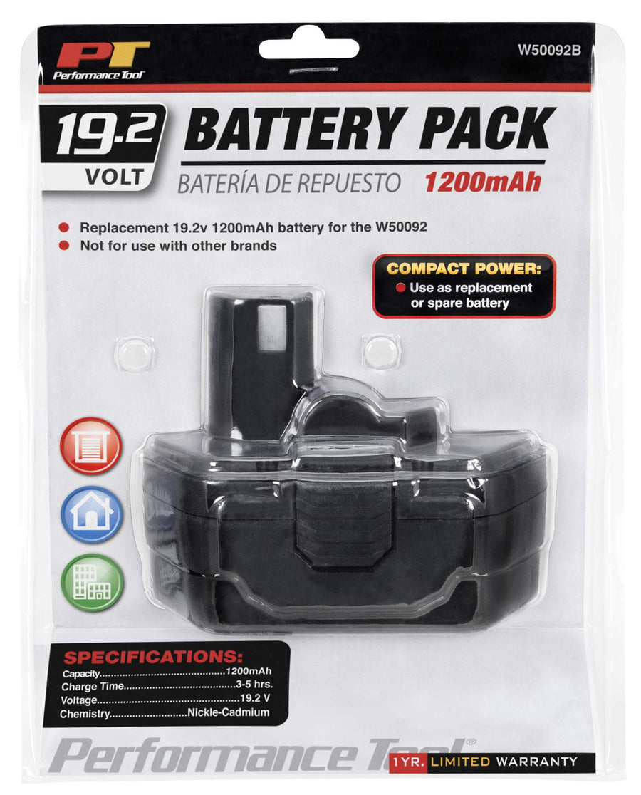 W50092B Performance Tool 19.2 V Battery Pack for W50092