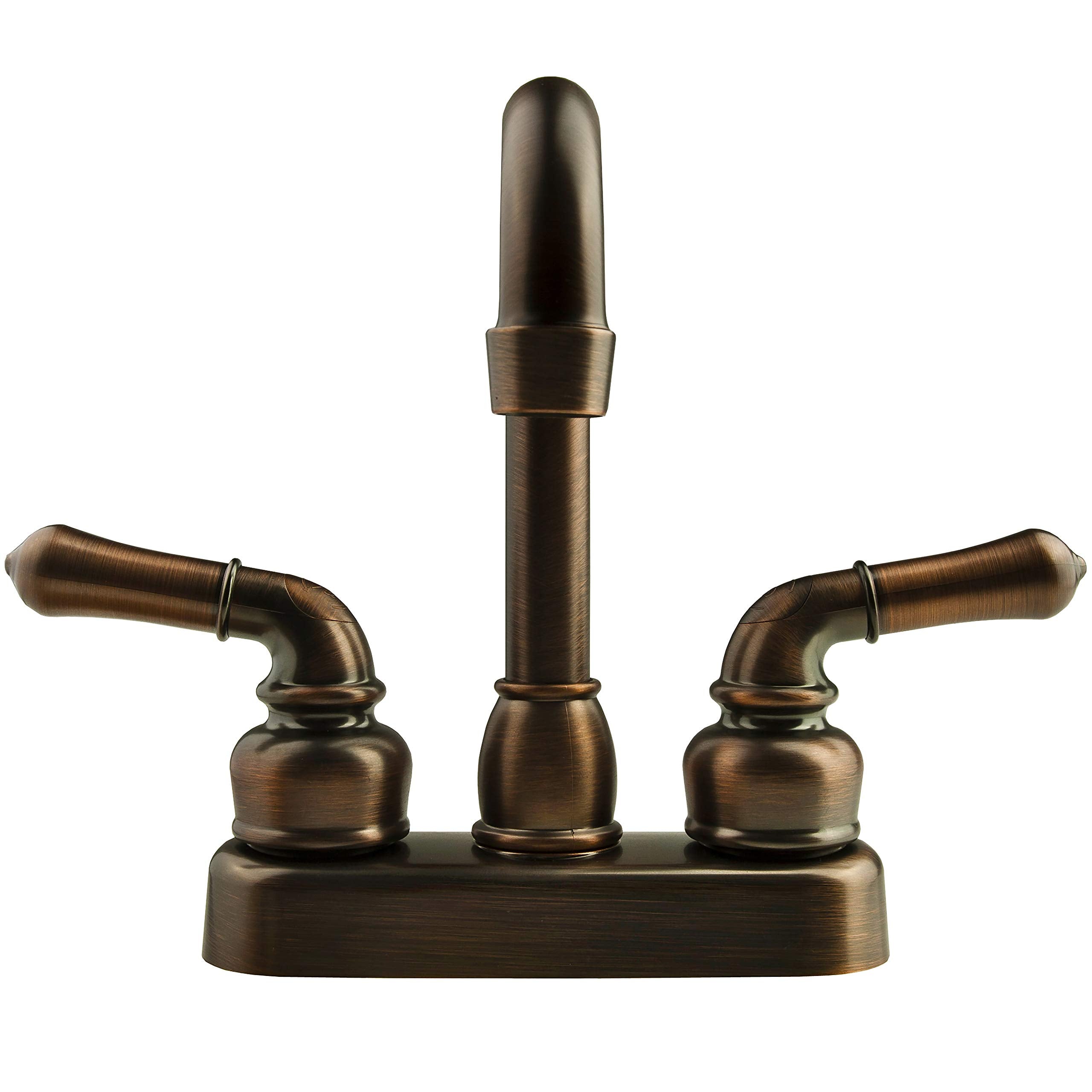 Dura Faucet RV Swivel Bar Faucet DF-PB150C-ORB with Classical Levers, 6 inch Spout (Oil-Rubbed Bronze)