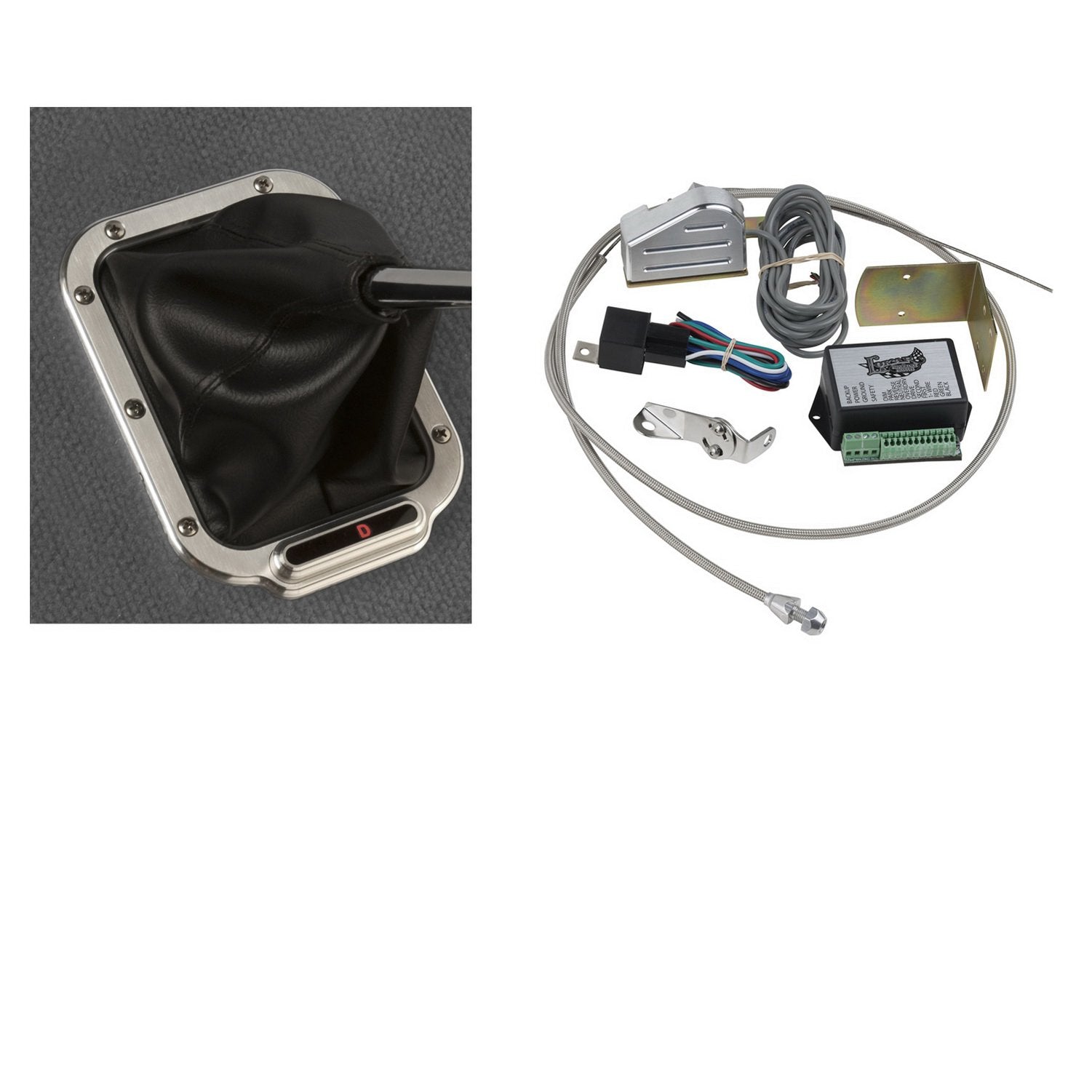 CINB-1779 Lokar Horizontal Rectangular Cable Operated LED Boot Indicator with Boot Kit for 350 Transmission