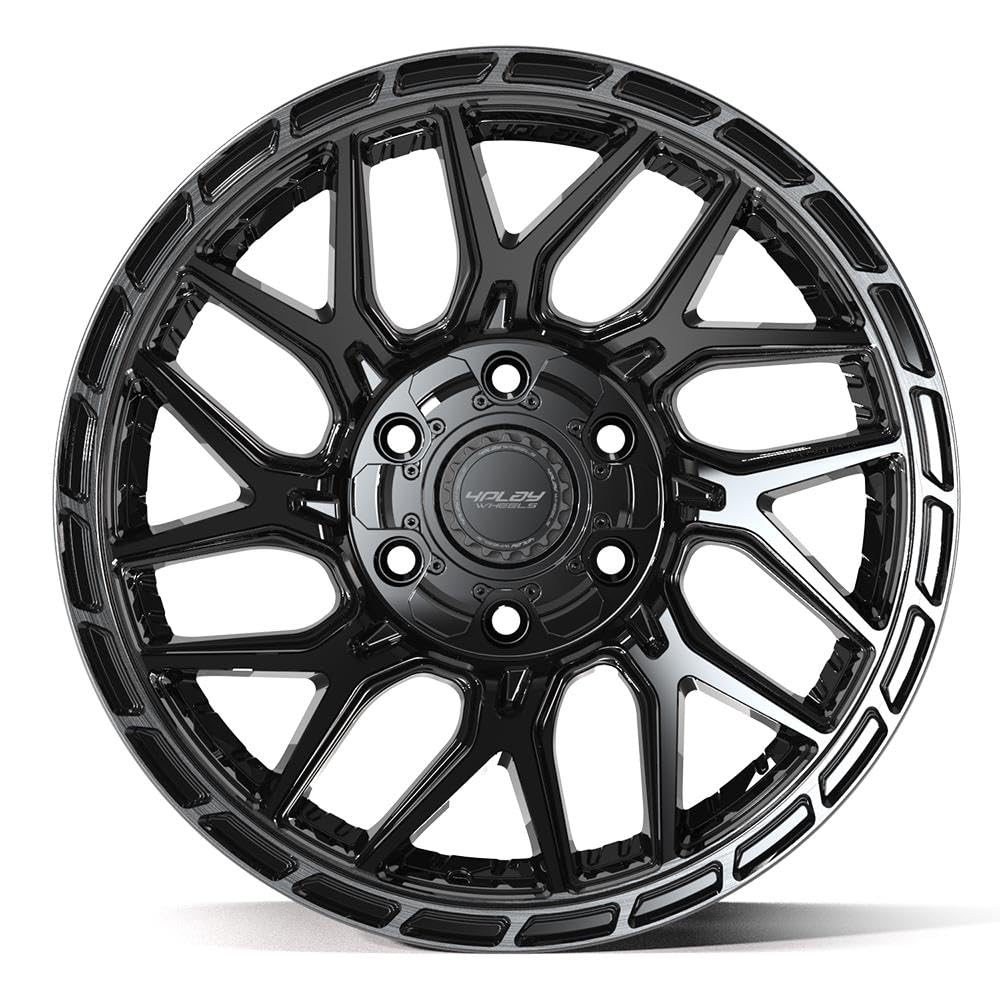 4Play Wheels 4PS28-18090-6D55-18BBT: 18X9 Sport2.0 4Ps28 6X135Mm & 6X5.5" +18Et In Gloss Black W/Brushed Face & Tinted Clear