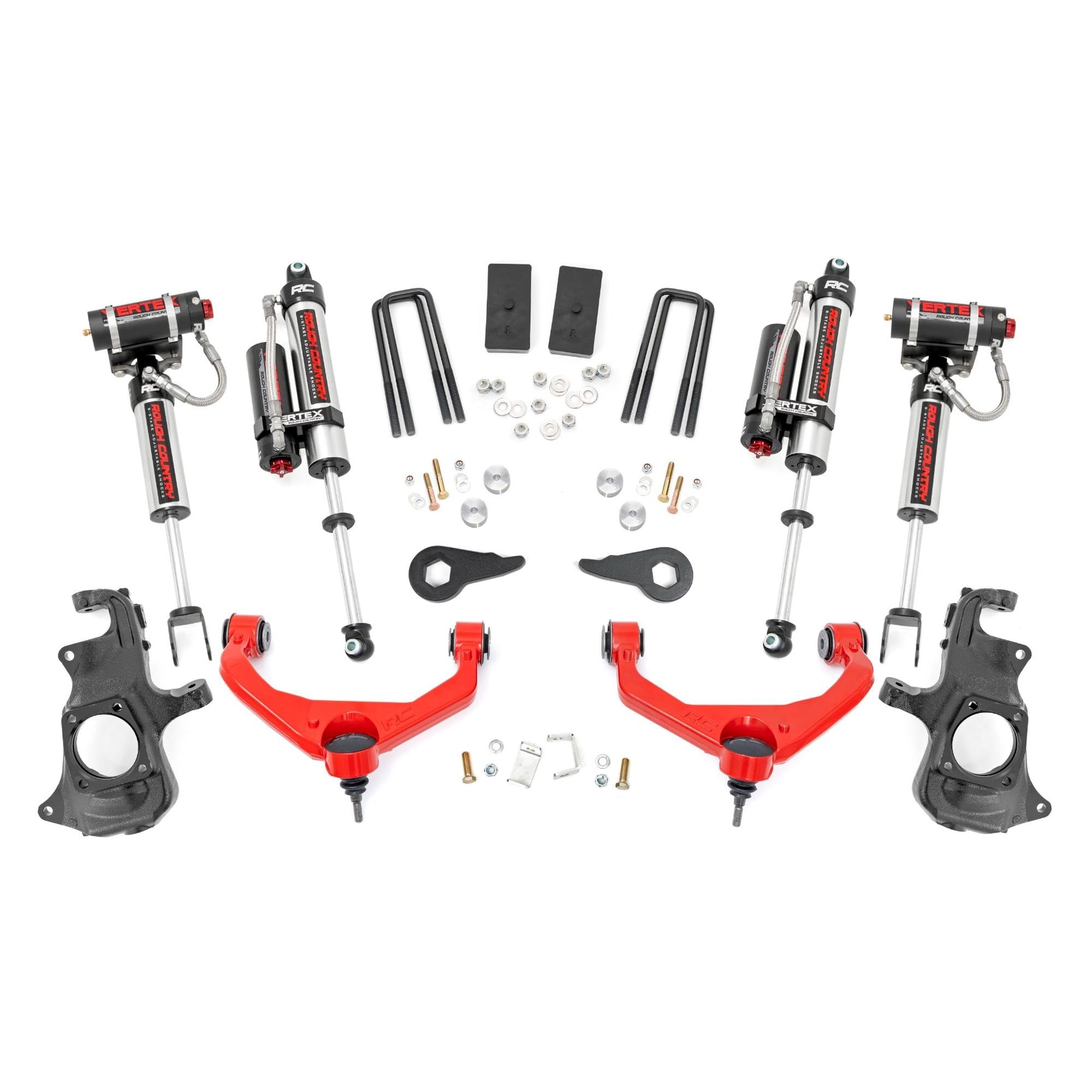3.5" Lift Kit Rough Country for 2011-2019 Chevy/GMC 2500/3500 2WD/4WD - 95750RED
