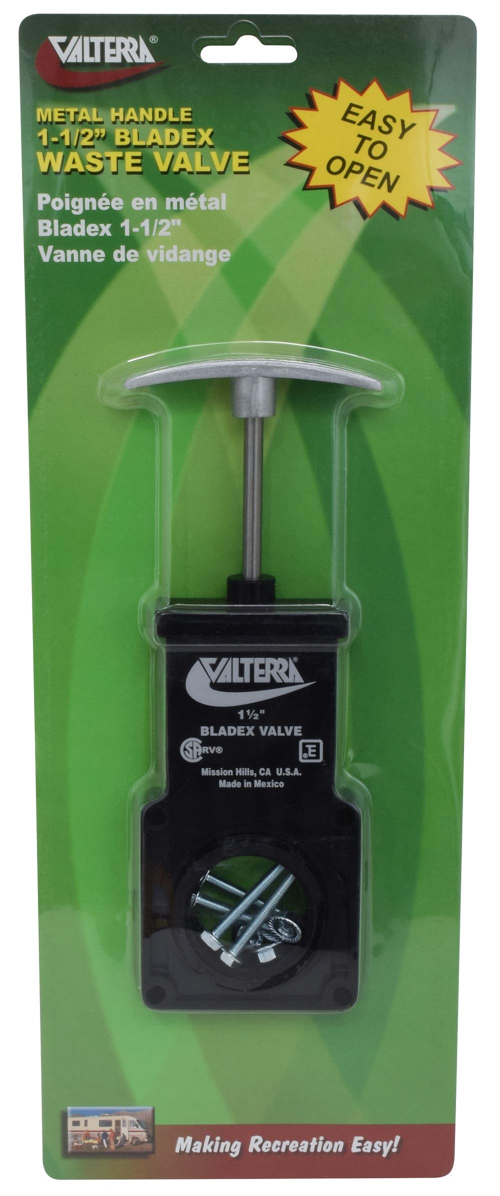 Bladex Valterra T1001VPM 1-1/2" Waste Valve Body with Metal Handle, Black