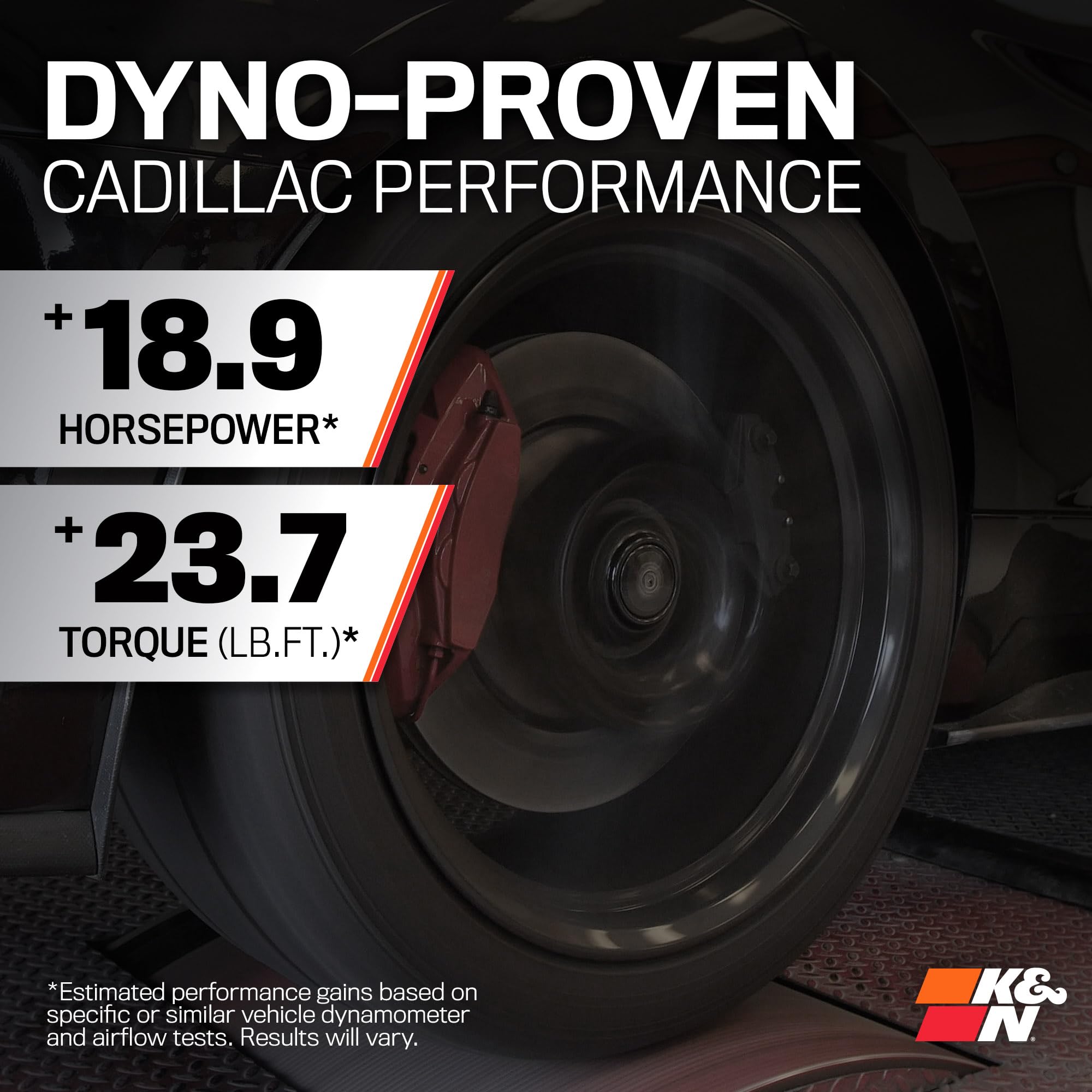 K&N High-Flow Air Filter Cold Air Intake System: Increase Performance & Acceleration: Compatible with 2022-2025 Cadillac: CT5, 63-3121