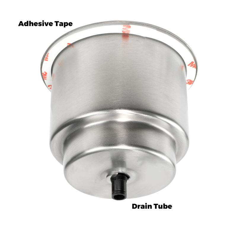 Stainless Steel Flush Drink Holder Whitecap Industries S-3511C - 3-7/8" Cutout, 2-1/4" to 3-1/8" Depth