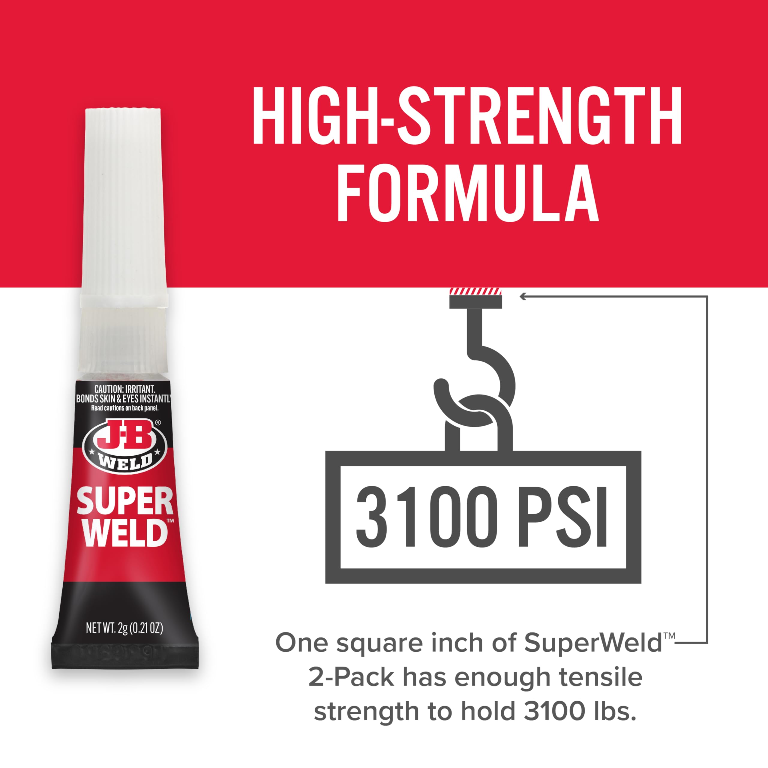 SuperWeld J-B Weld 33102 Glue - 2g Super Glue Tubes