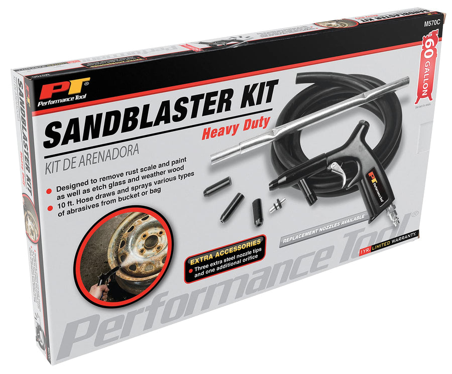M570C Performance Tool Heavy Duty Sandblaster Kit with Ceramic Tips