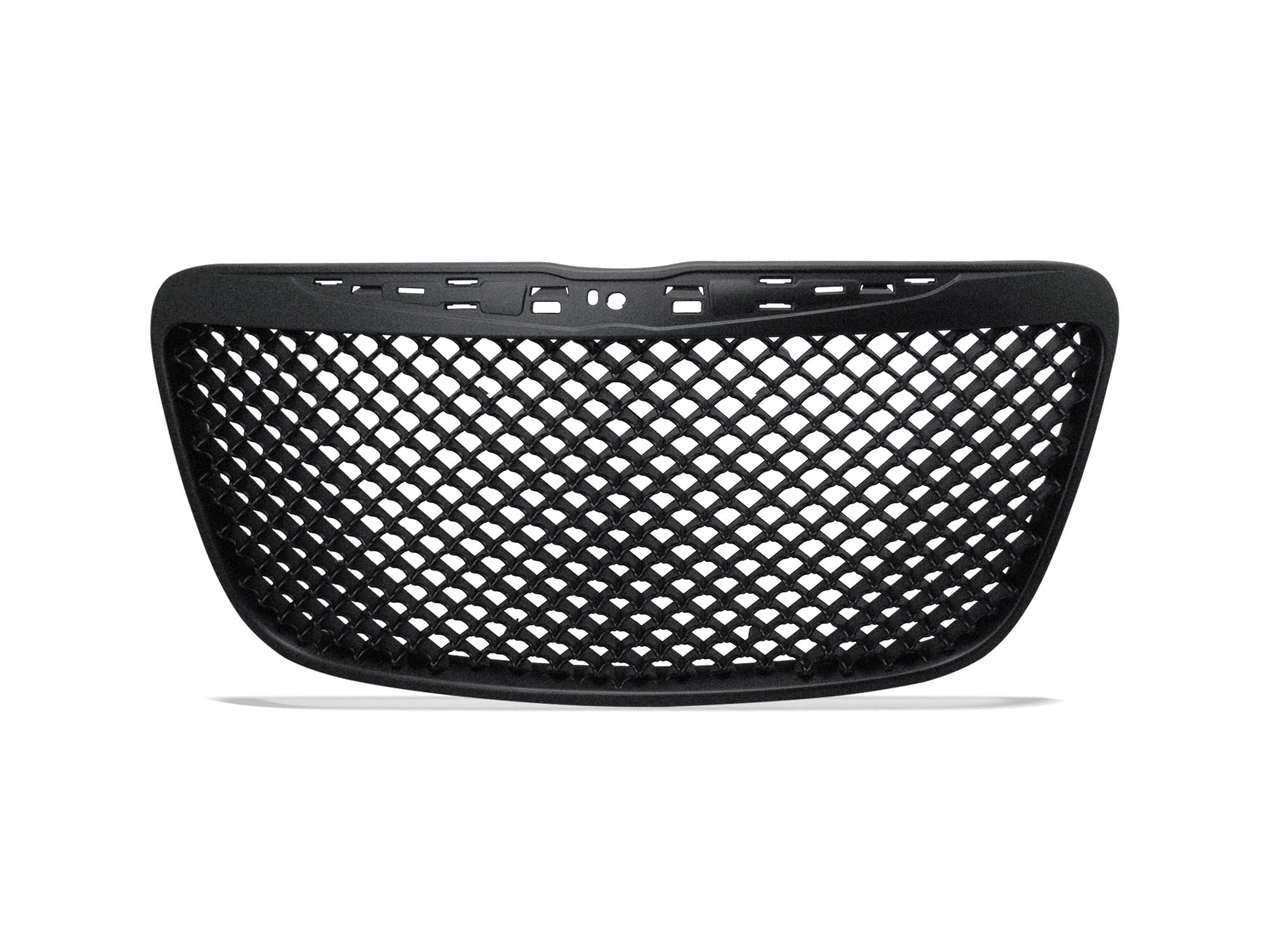 7147539 Armordillo USA Mesh Front Hood Grille - Gloss Black Fits 2011-2014 Chrysler 300/300C