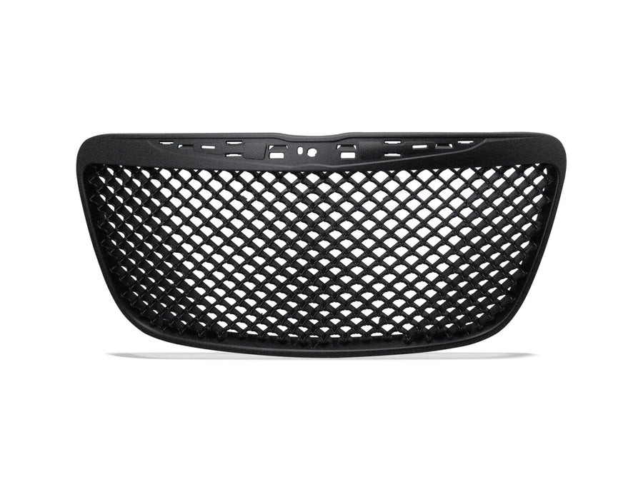 7147539 Armordillo USA Mesh Front Hood Grille - Gloss Black Fits 2011-2014 Chrysler 300/300C