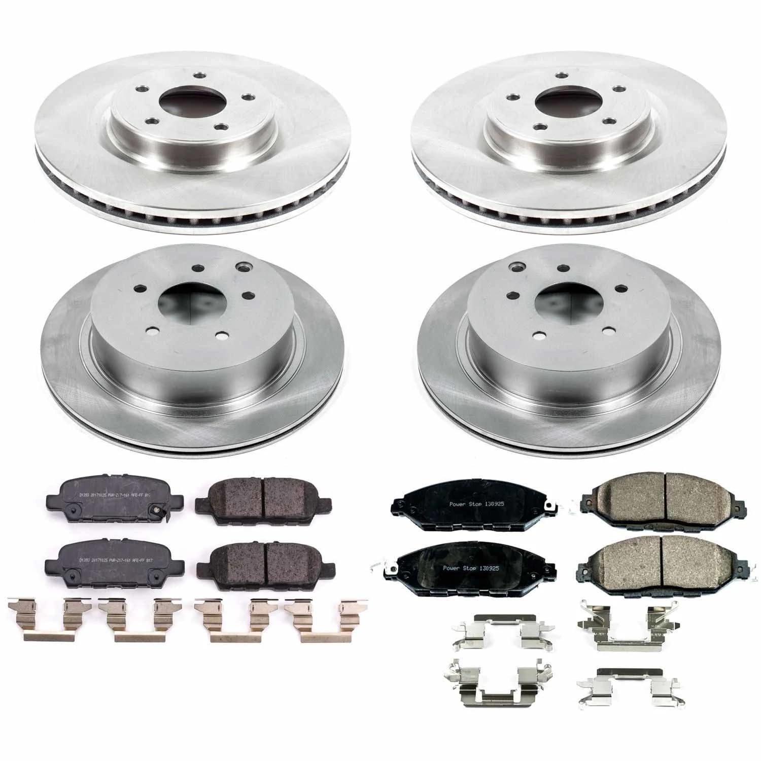 Power Stop KOE8347 Replacement Brake Kit-OE Front and Rear Brake Rotors & Ceramic Pads For INFINITI QX60 2019 [Model Specific]