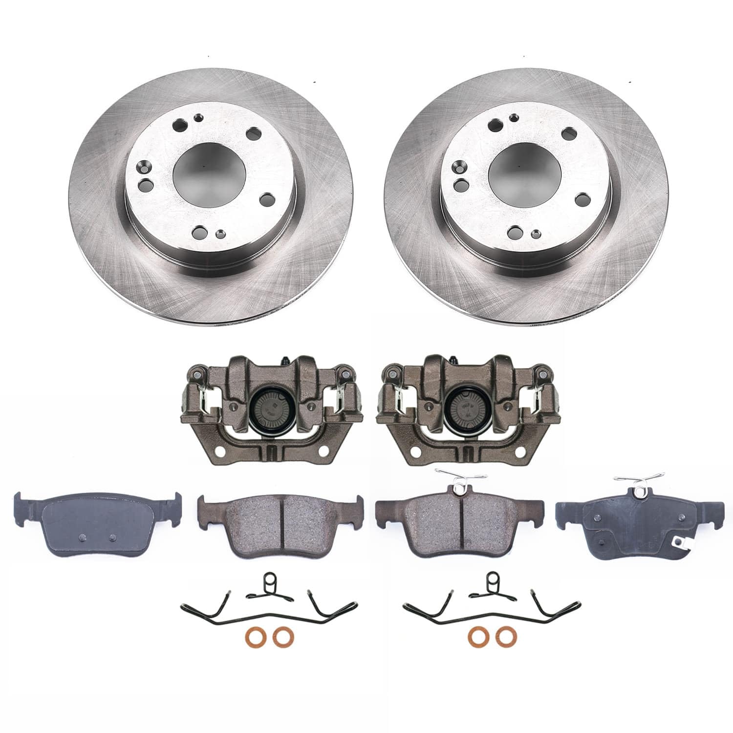 Rear Brake Kit PowerStop For Honda Civic 2016-21 - Autospecialty Replacement Rotors with Calipers, KCOE7725