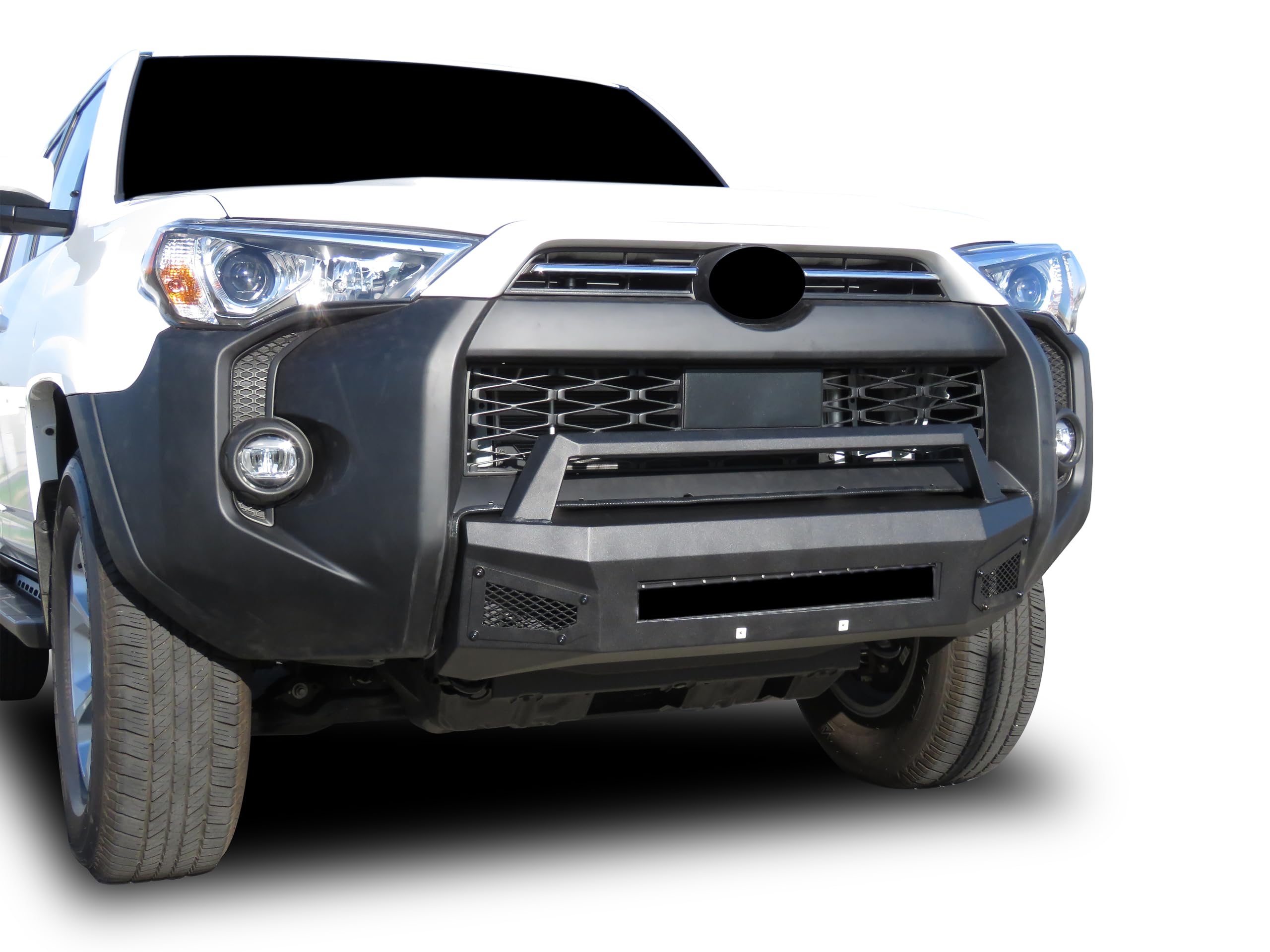 Armour III Black Horse Light Duty Front Bumper Textured Black Compatible with 2014-2024 Toyota 4Runner(Excl. Limited, Nightshade Edition and 22-24 TRD Sport)-AR3LD60NL