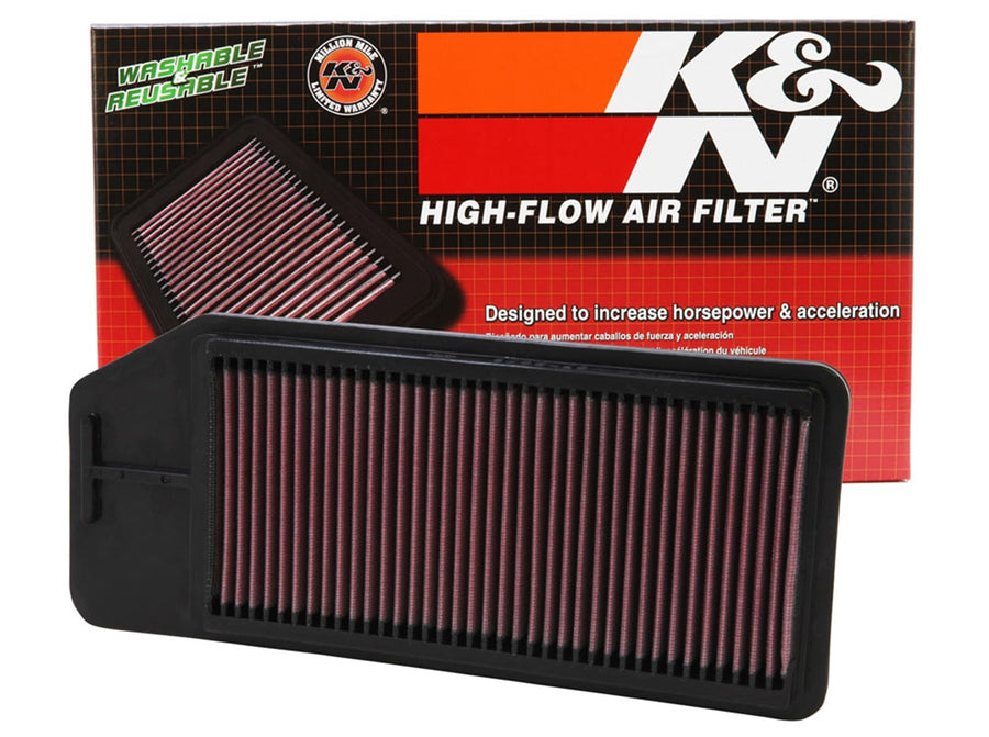 High-Flow K&N Original Lifetime Engine Air Filter: Increase Power: Premium, Washable: Compatible with 2003-2008 Acura/Honda: TSX, Accord: 33-2276