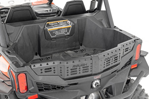 Rear Cargo Tail Gate Rough Country for Can-Am Maverick Sport & Trail (2019-2024) - Increases Storage Capacity & Secures Gear with Molle-Style Tie-Down Points