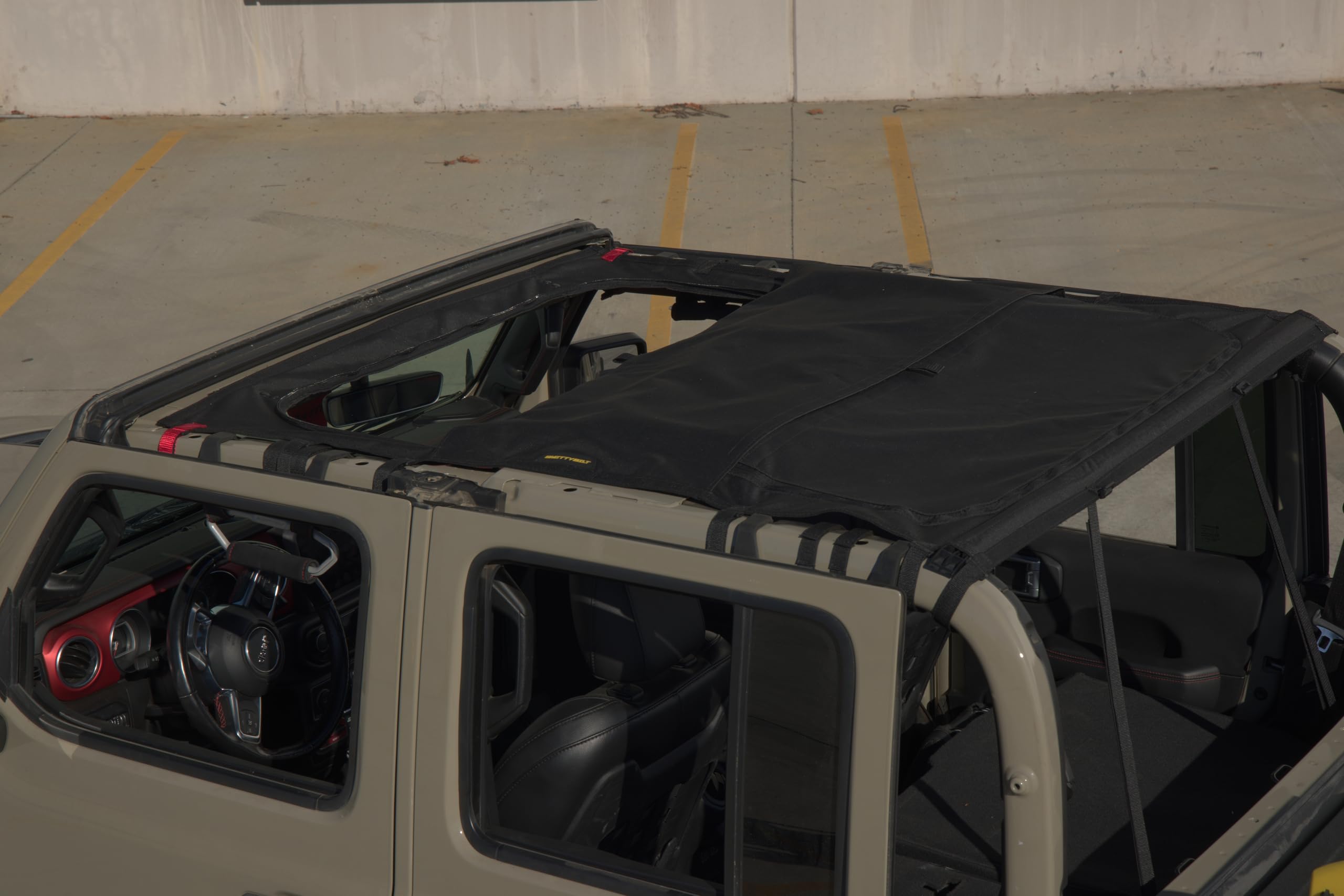 Extended Shade Top Smittybilt Cover with Skylights, Fits 2020+ Jeep Gladiator JT