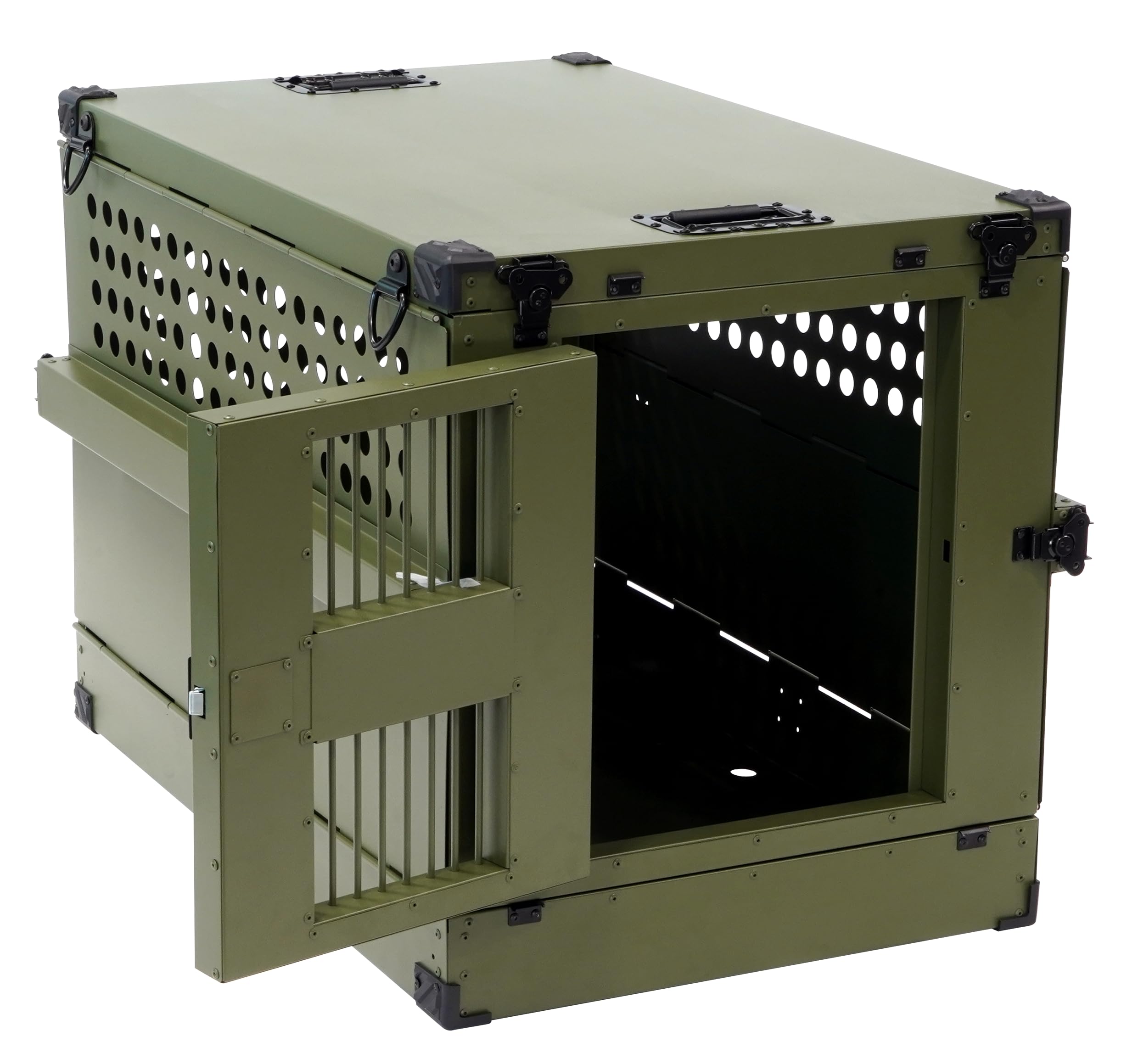 Heavy-Duty Hercules Collapsible Dog Crate – Foldable Metal Pet Kennel with Lock, Ventilation & Stackable Design for Travel, Home, and Professional Use
