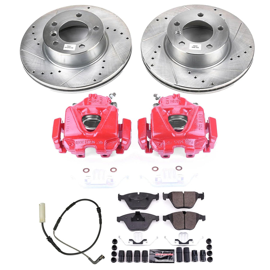 Power Stop Z23 Evolution KC4677 Front Brake Caliper Kit- Brake Rotors, Brake Pads, Brake Calipers For BMW 328i 2008-2010, BMW 328i xDrive 2009, BMW 328xi 2008 [Model Specific]