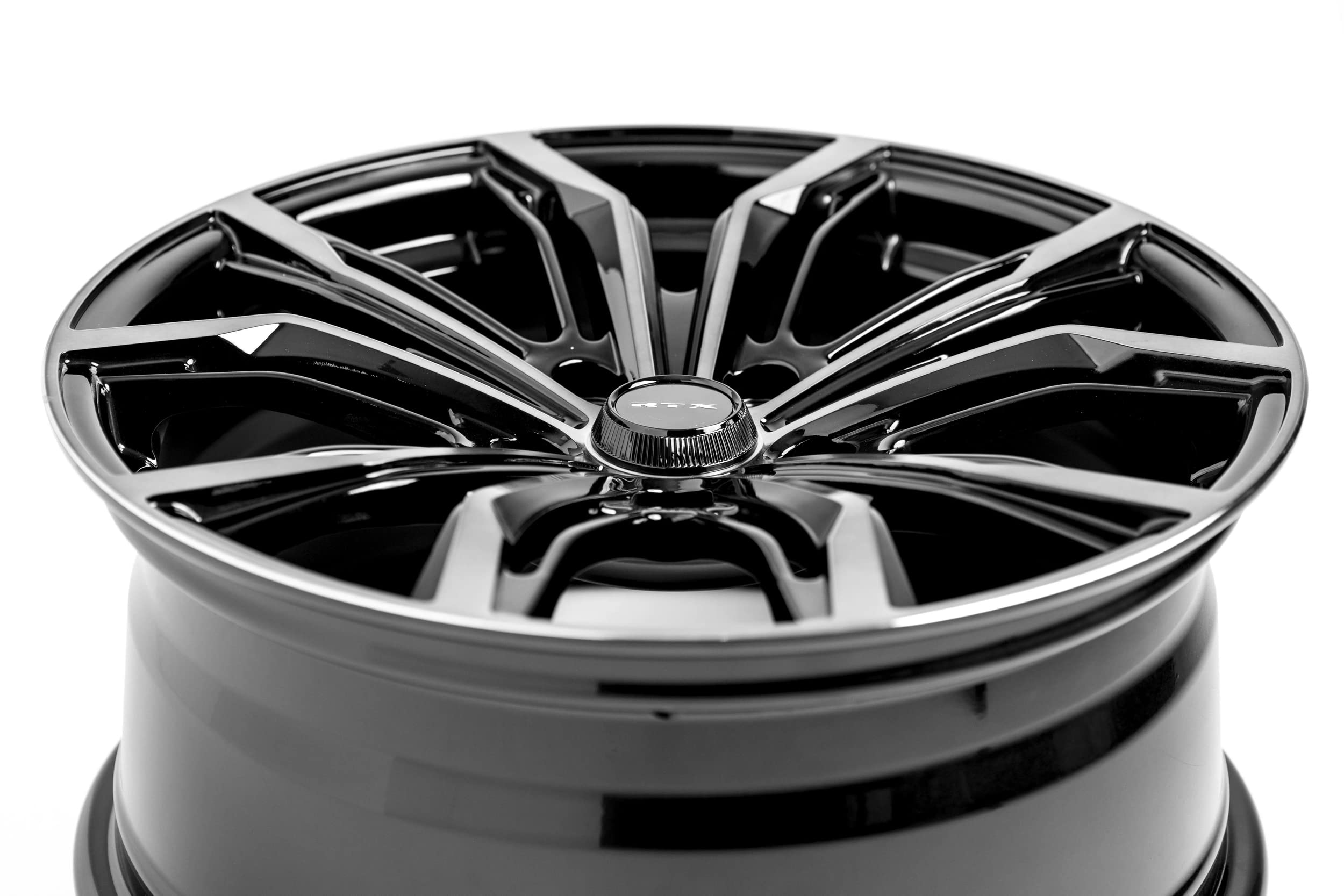 BLACK WIDOW RTX Custom Wheel - 20x9, 38 Offset, 5x114.3 Bolt Pattern, 73.1mm Hub - Black with Machined Gray Face Rim