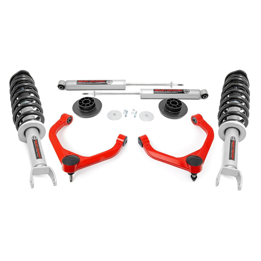 3.5" Rough Country Lift Kit w/N3 Struts & Shocks for 19-24 Ram 1500-31431RED