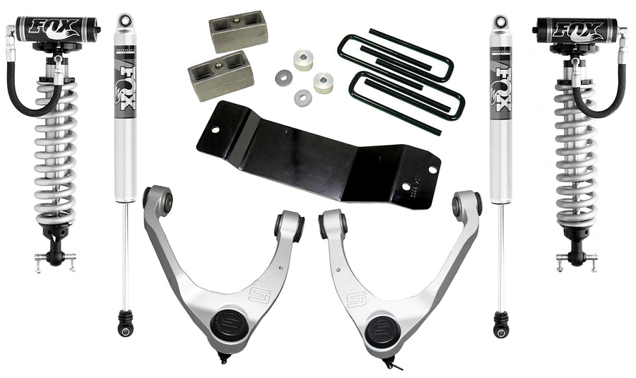 3.5" Lift Kit Superlift for Silverado/Sierra | Complete Lift Kit with Fox 2.0 Coilovers & Rear Shocks | 3700FX | Fits 2007-2016 Chevrolet/GMC Silverado/Sierra 1500 4WD w/Cast Steel Control Arms