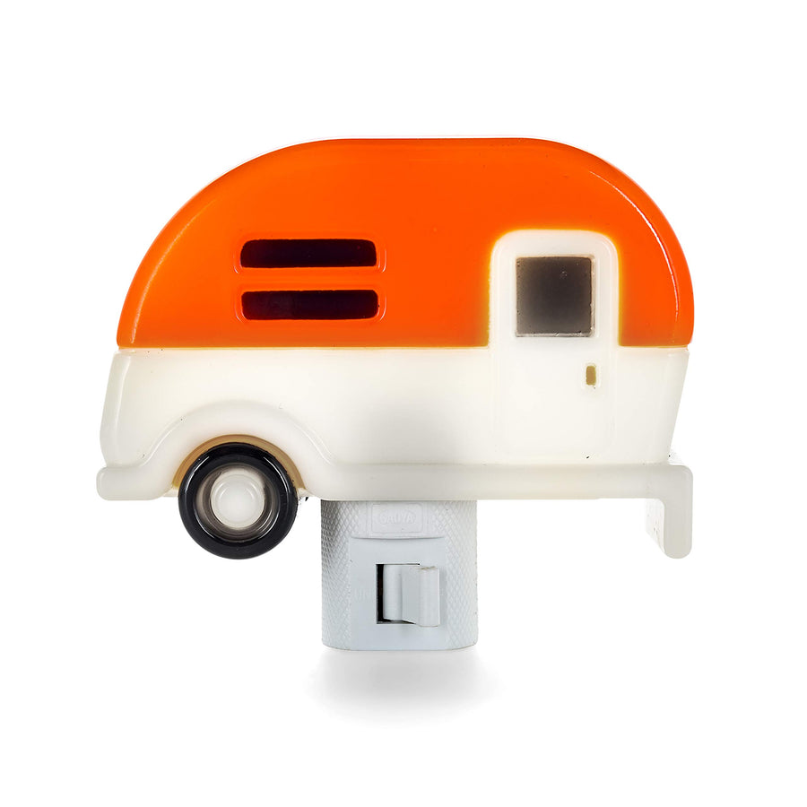Camco Night Light Camper Plug-in - Includes (1) 120V LED Bulb, Creates Warm Glow - Camper Decor Features Fun Design, 360 Degree Swivel Base, and On/Off Switch (53102)