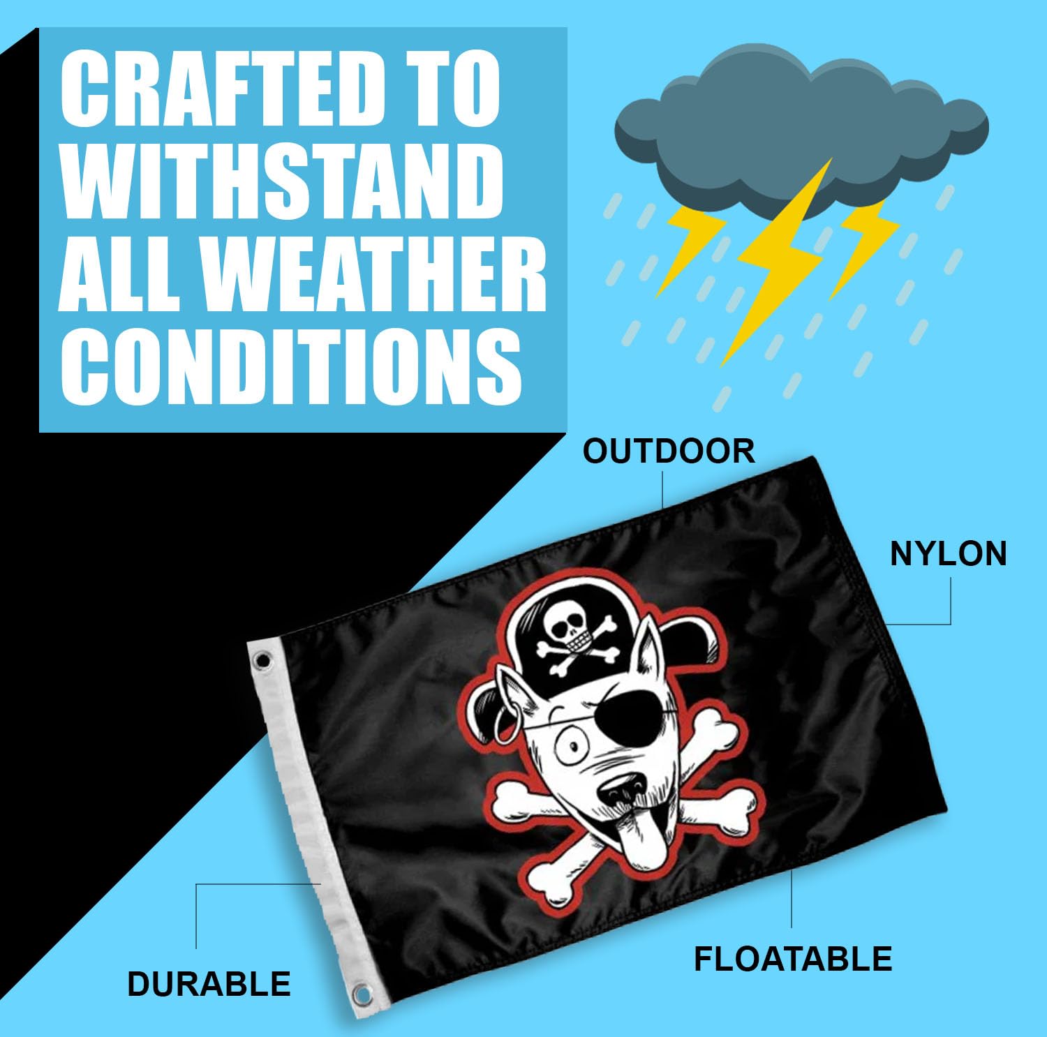 Pirate Flag Paws Aboard 4300