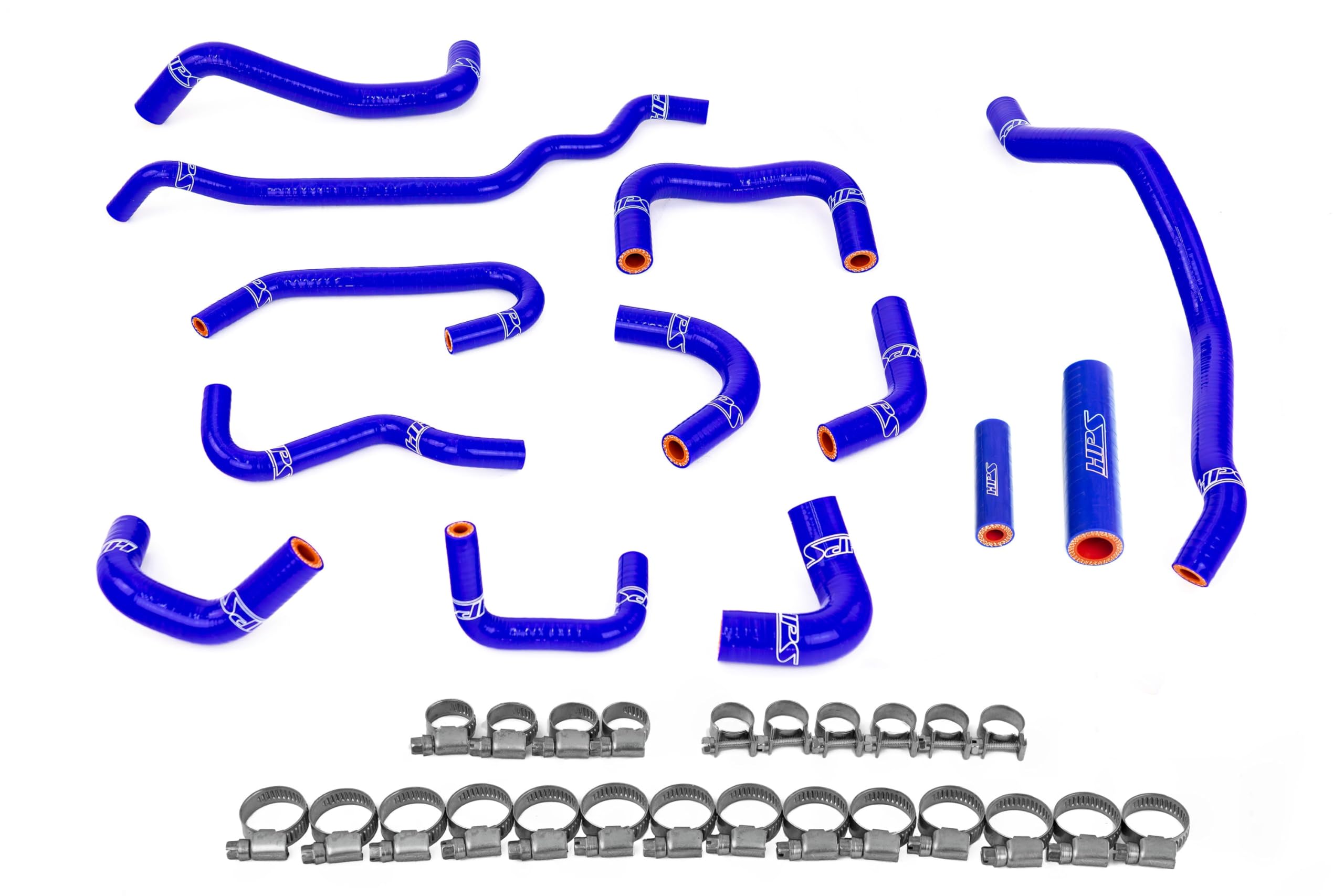 HPS Blue Heater Hose Kit Silicone Compatible for 2008-2014 Subaru Impreza WRX 2.5L Turbo Manual Transmission, 57-2131A-BLUE
