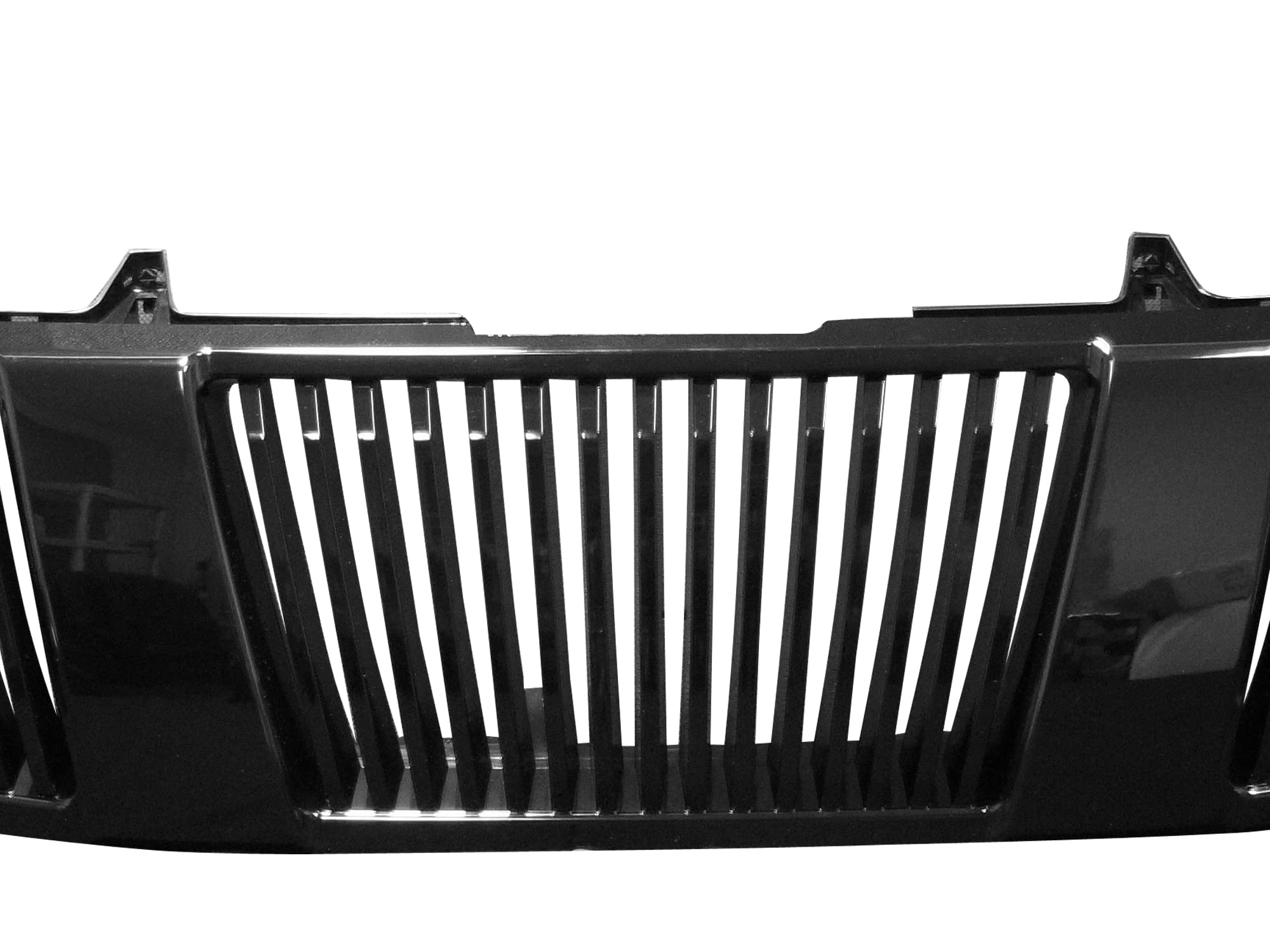 Vertical Front Hood Grille Armordillo USA 7149885 - Gloss Black Fits 2005-2007 Nissan Armada