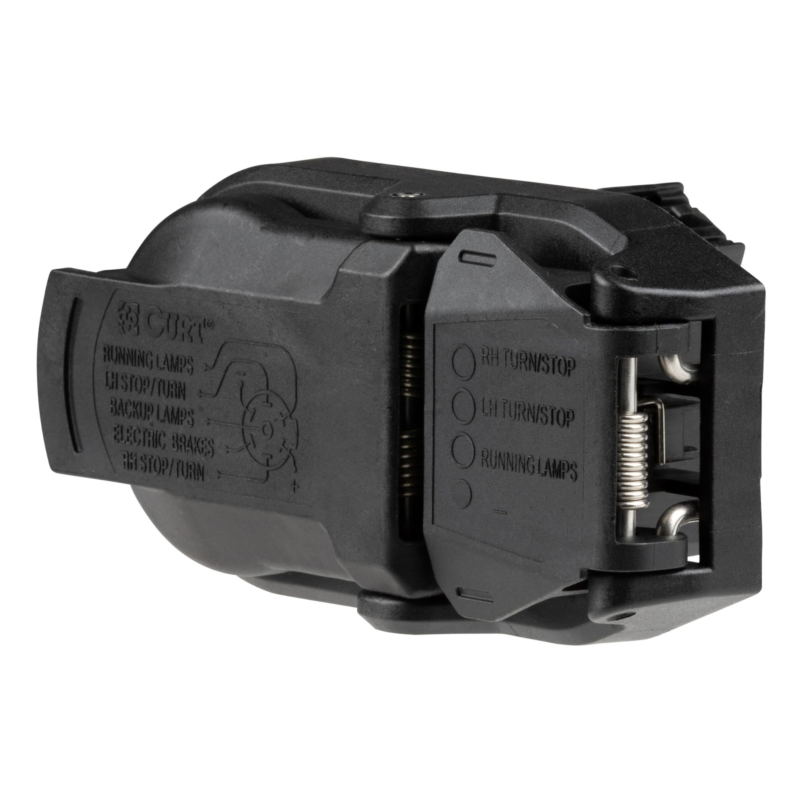 CURT 57015 Dual-Output OEM Replacement Vehicle-Side 7-Pin, 4-Pin Connectors, Plugs into Any USCAR Socket