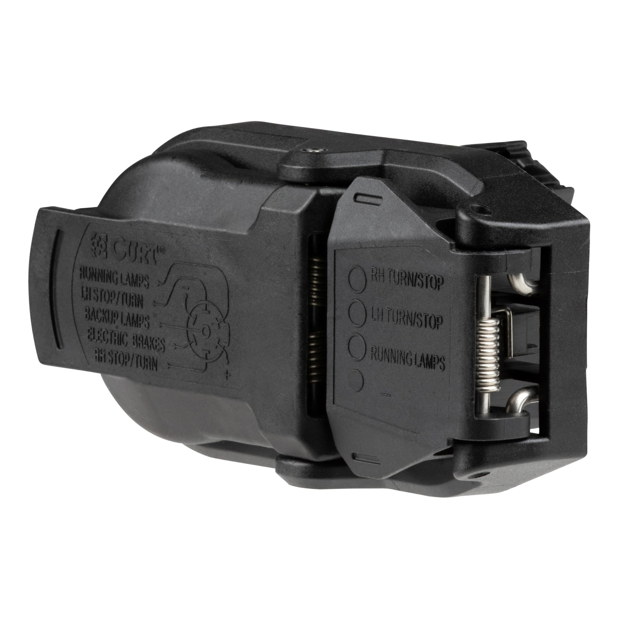 CURT 57015 Dual-Output OEM Replacement Vehicle-Side 7-Pin, 4-Pin Connectors, Plugs into Any USCAR Socket